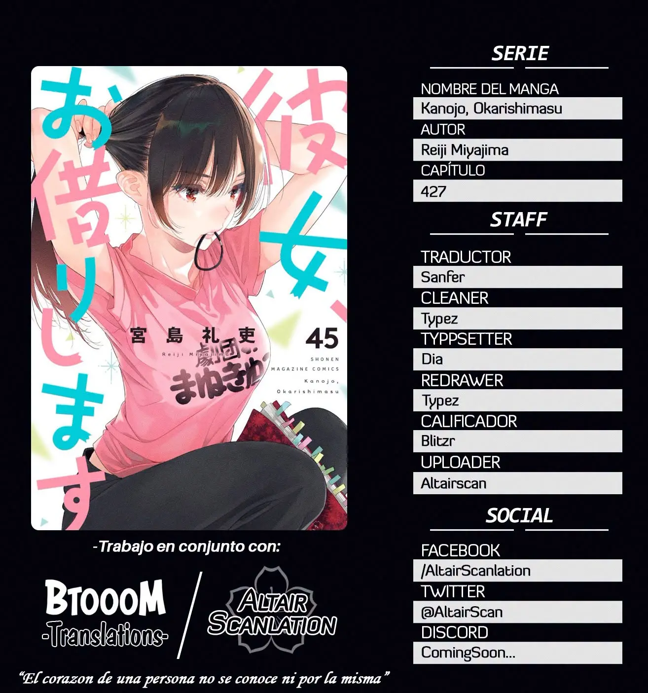 Kanojo, Okarishimasu - Capítulo 427 - Página 1 - LectorTMOo