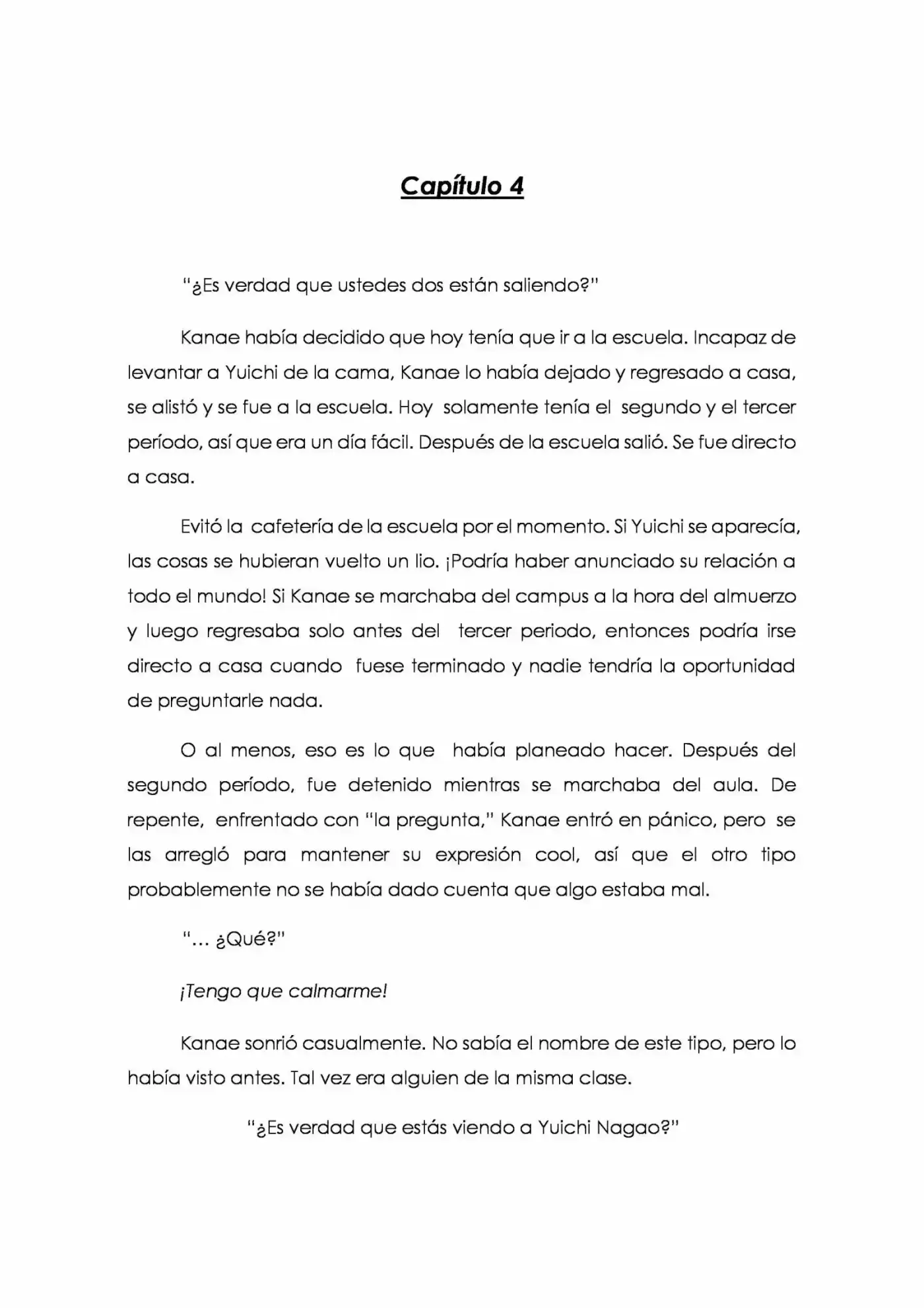 Karada De Wakaru Koigokoro (Novela) - Capítulo 4 - Página 1 - LectorTMOo