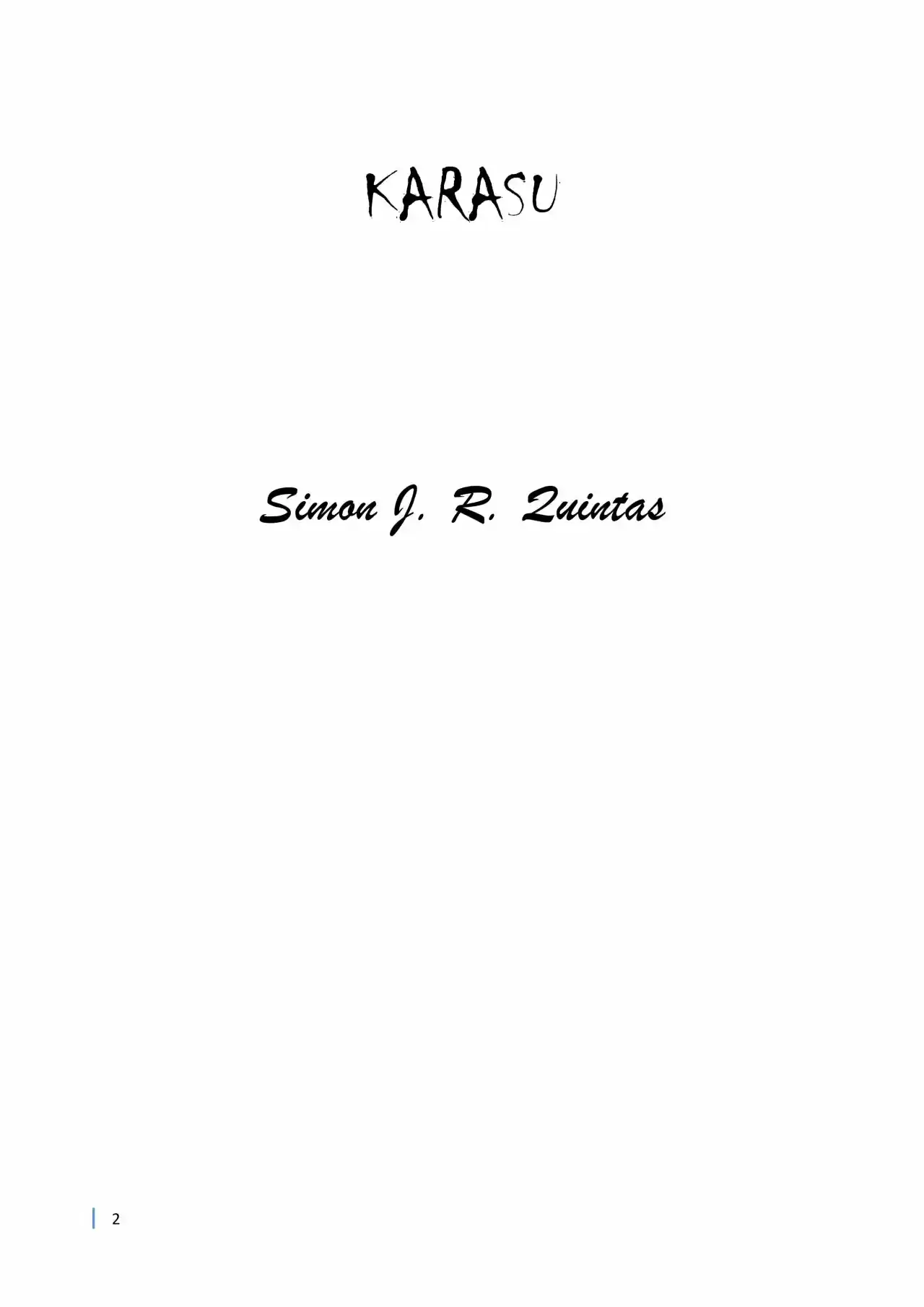 Karasu (Novela) - Capítulo 1 - Página 1 - LectorTMOo