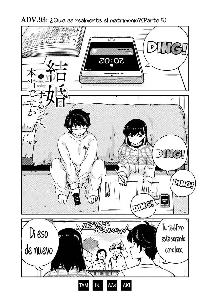 Kekkon Surutte, Hontou Desu Ka?: 365 Days To The Wedding - Capítulo 93 - Página 1 - LectorTMOo
