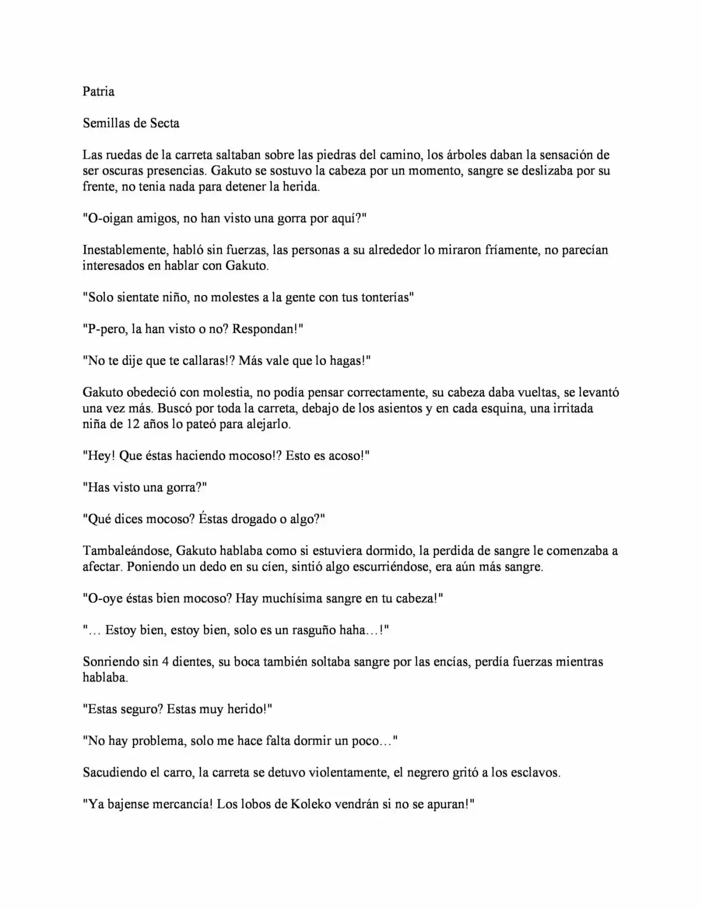 Ketsueki No Kabe No Bōken (Novela) - Capítulo 7 - Página 1 - LectorTMOo