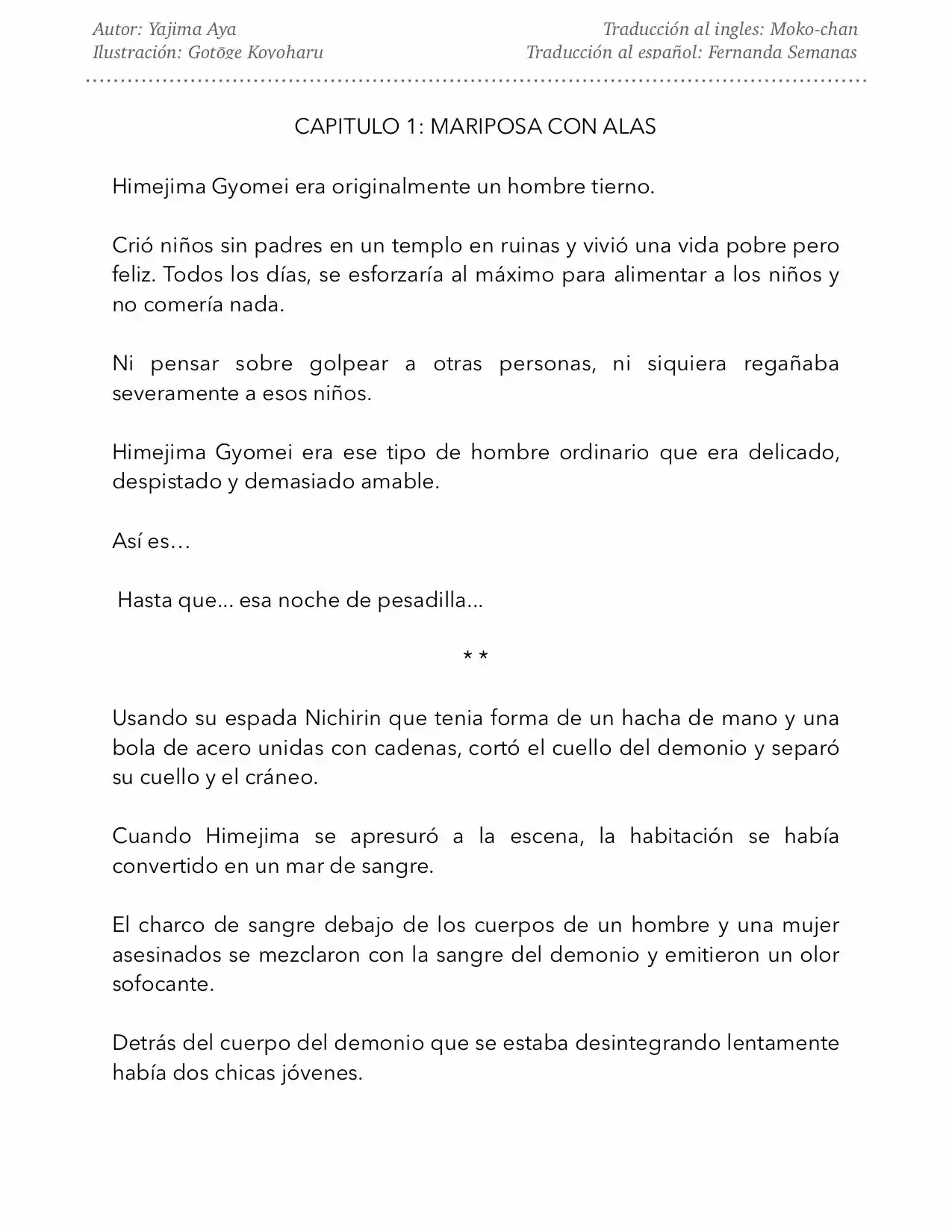 Kimetsu No Yaiba Kataha No Cho (Novela) - Capítulo 1 - Página 2 - LectorTMOo