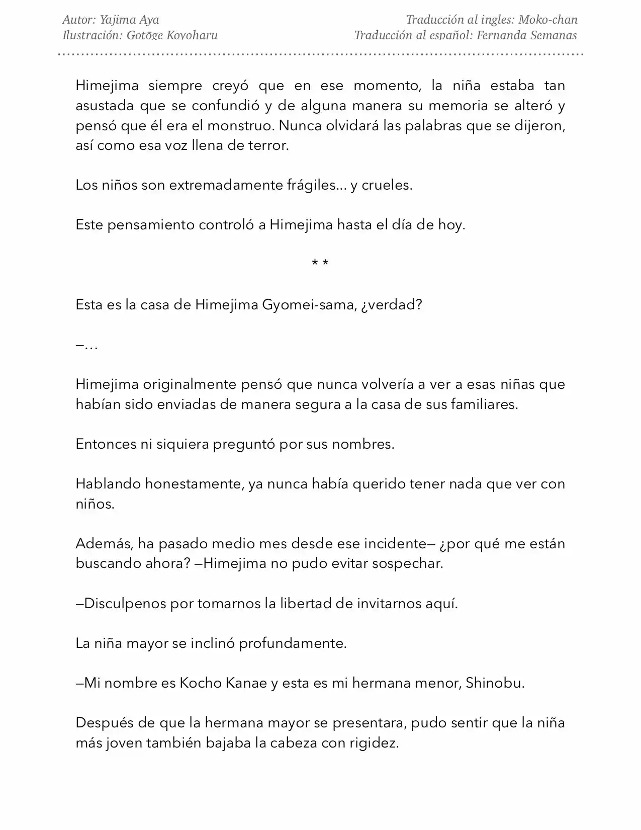 Kimetsu No Yaiba Kataha No Cho (Novela) - Capítulo 1 - Página 4 - LectorTMOo