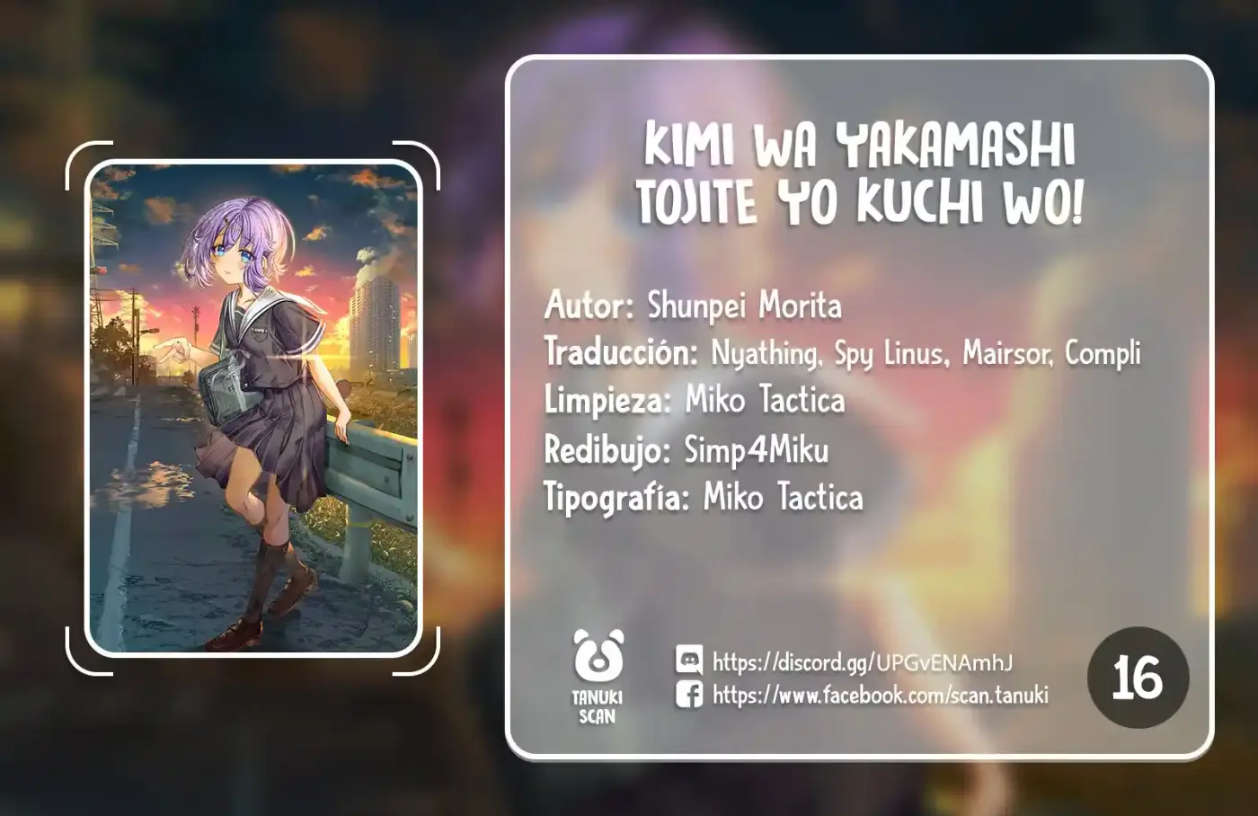 Kimi Wa Yakamashi Tojite Yo Kuchi Wo! - Capítulo 16 - Página 1 - LectorTMOo