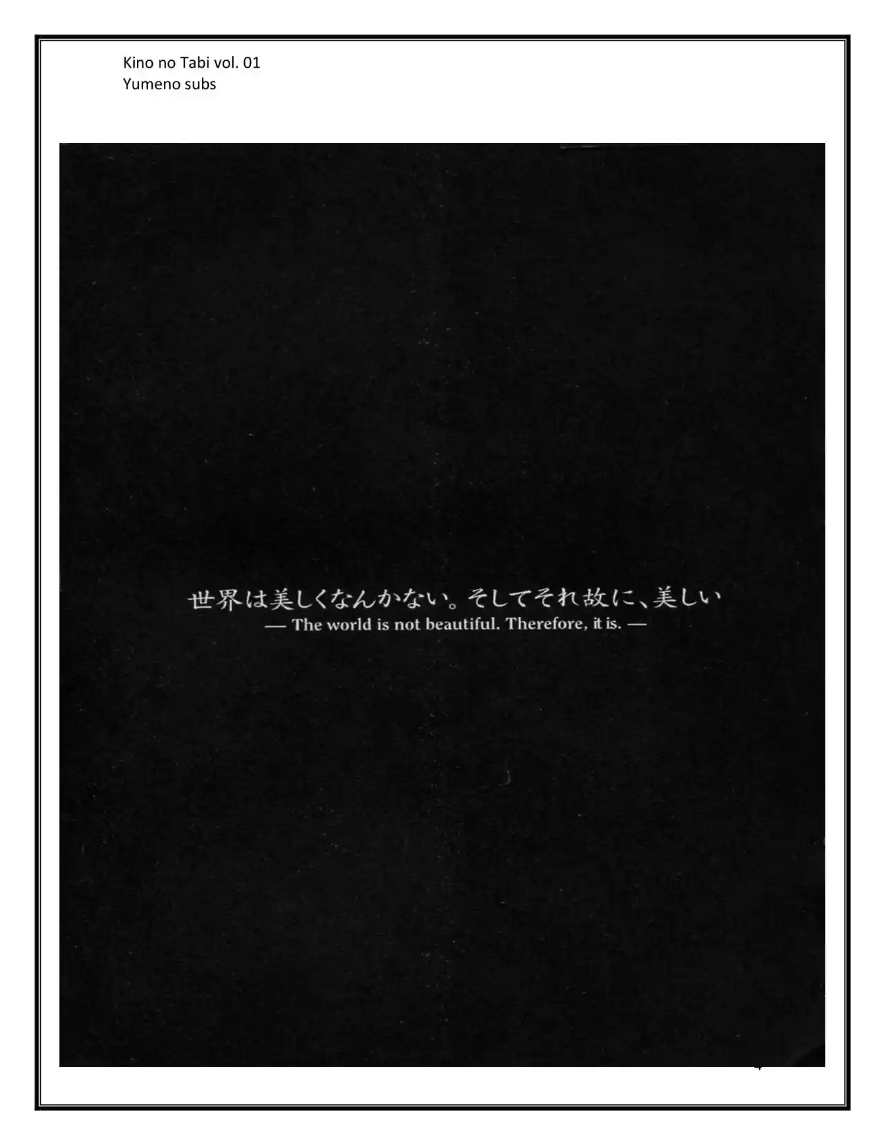 Kino No Tabi: The Beautiful World (Novela) - Capítulo - Página 5 - LectorTMOo