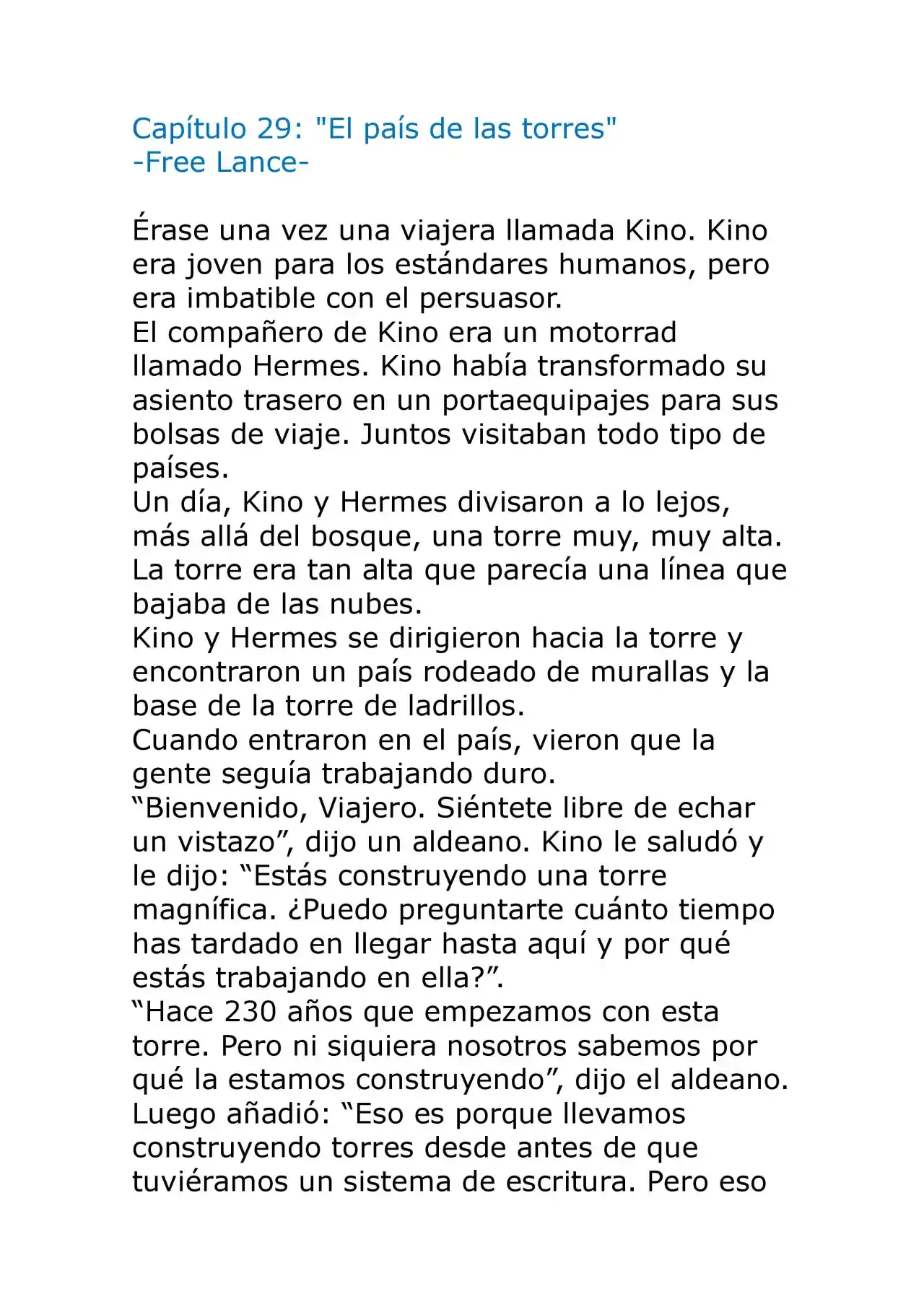 Kino No Tabi: The Beautiful World (Novela) - Capítulo 29 - Página 2 - LectorTMOo