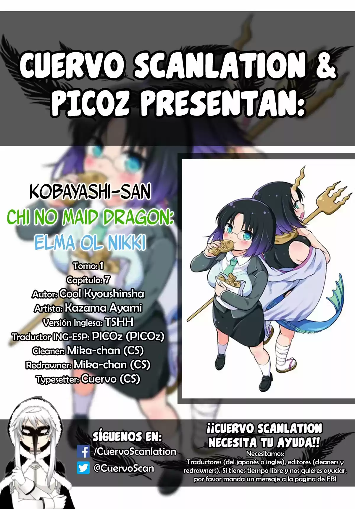Kobayashi-san Chi No Maid Dragon: Kanna No Nichijou - Capítulo 7 - Página 1 - LectorTMOo