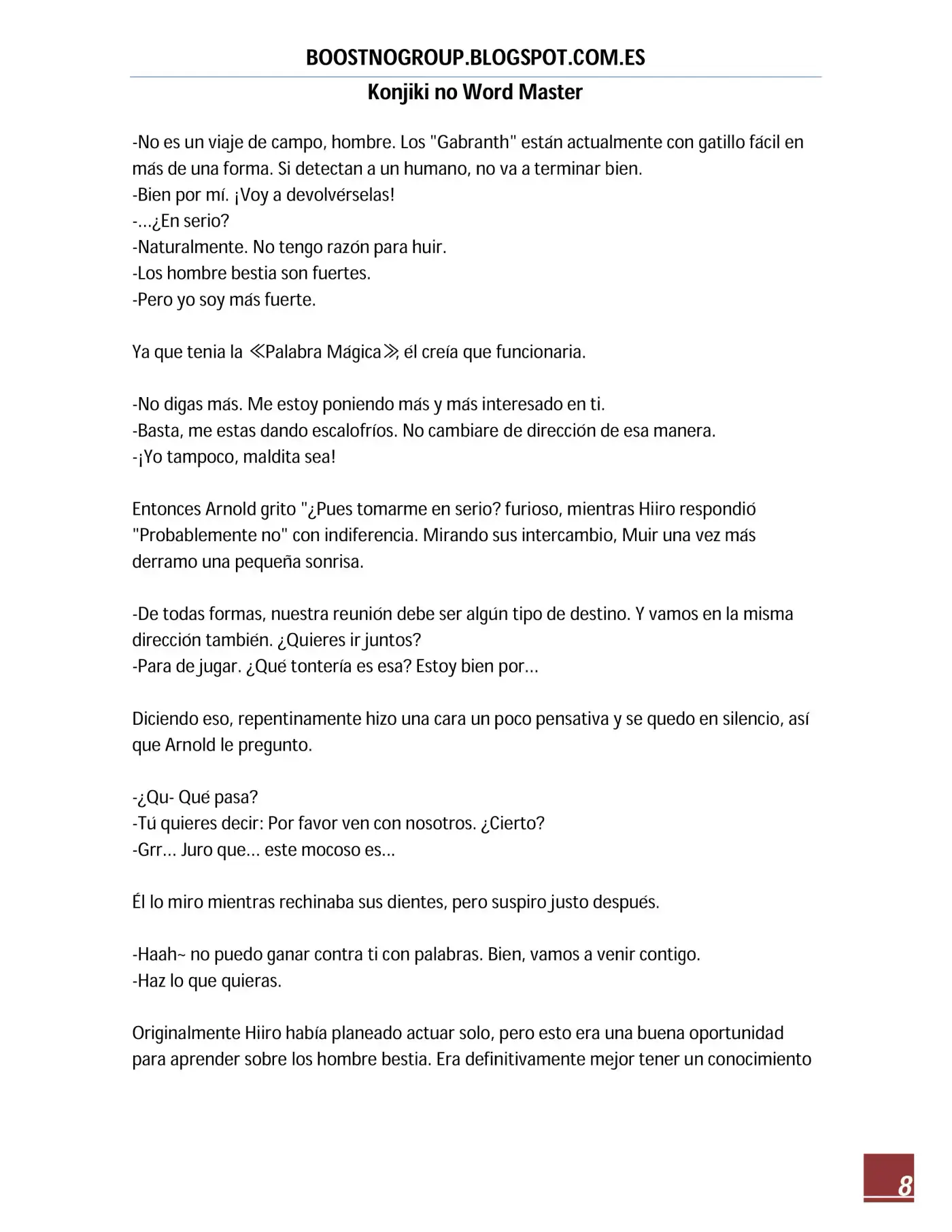 Konjiki No Word Master (novela) - Capítulo 14 - Página 9 - LectorTMOo