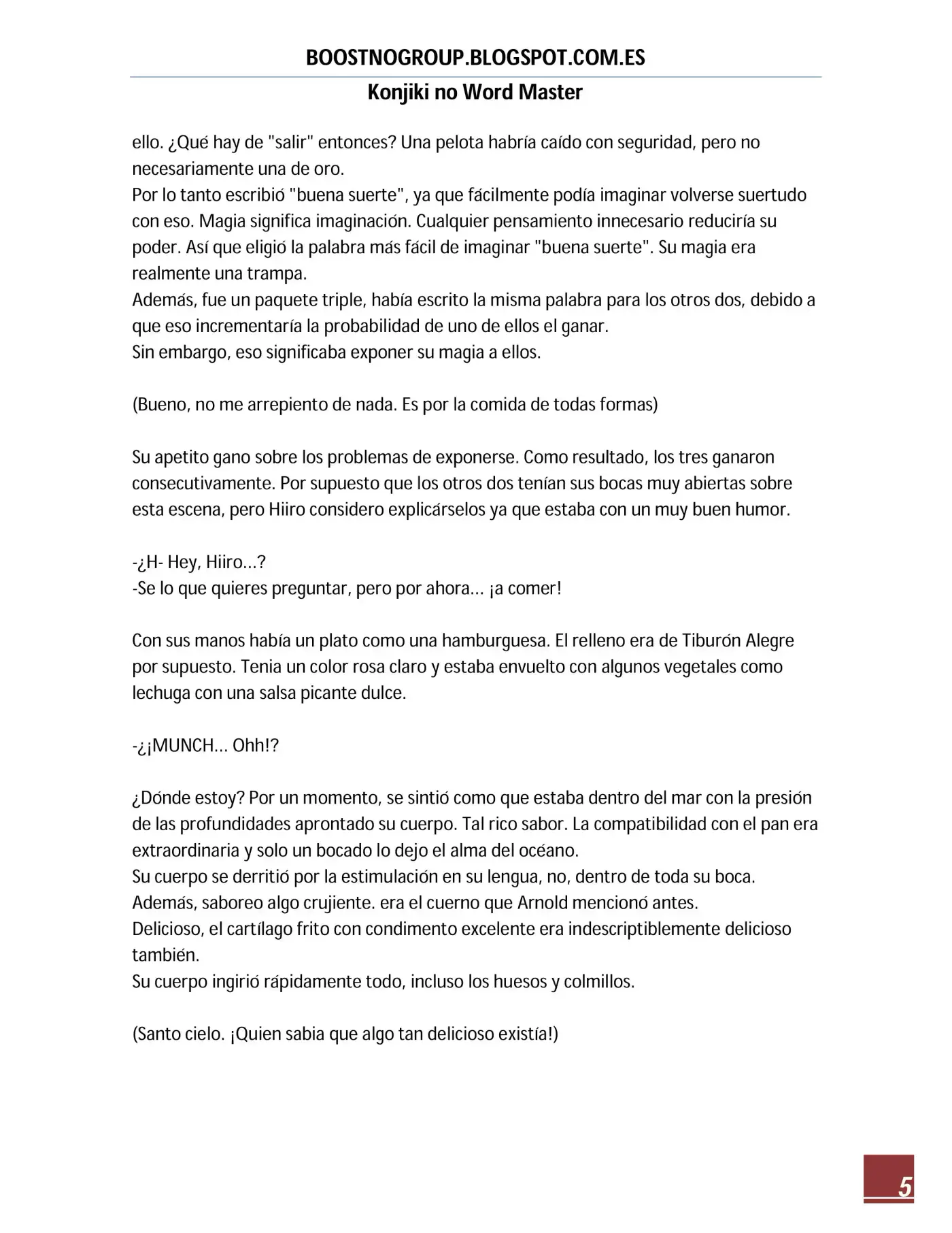 Konjiki No Word Master (novela) - Capítulo 16 - Página 6 - LectorTMOo
