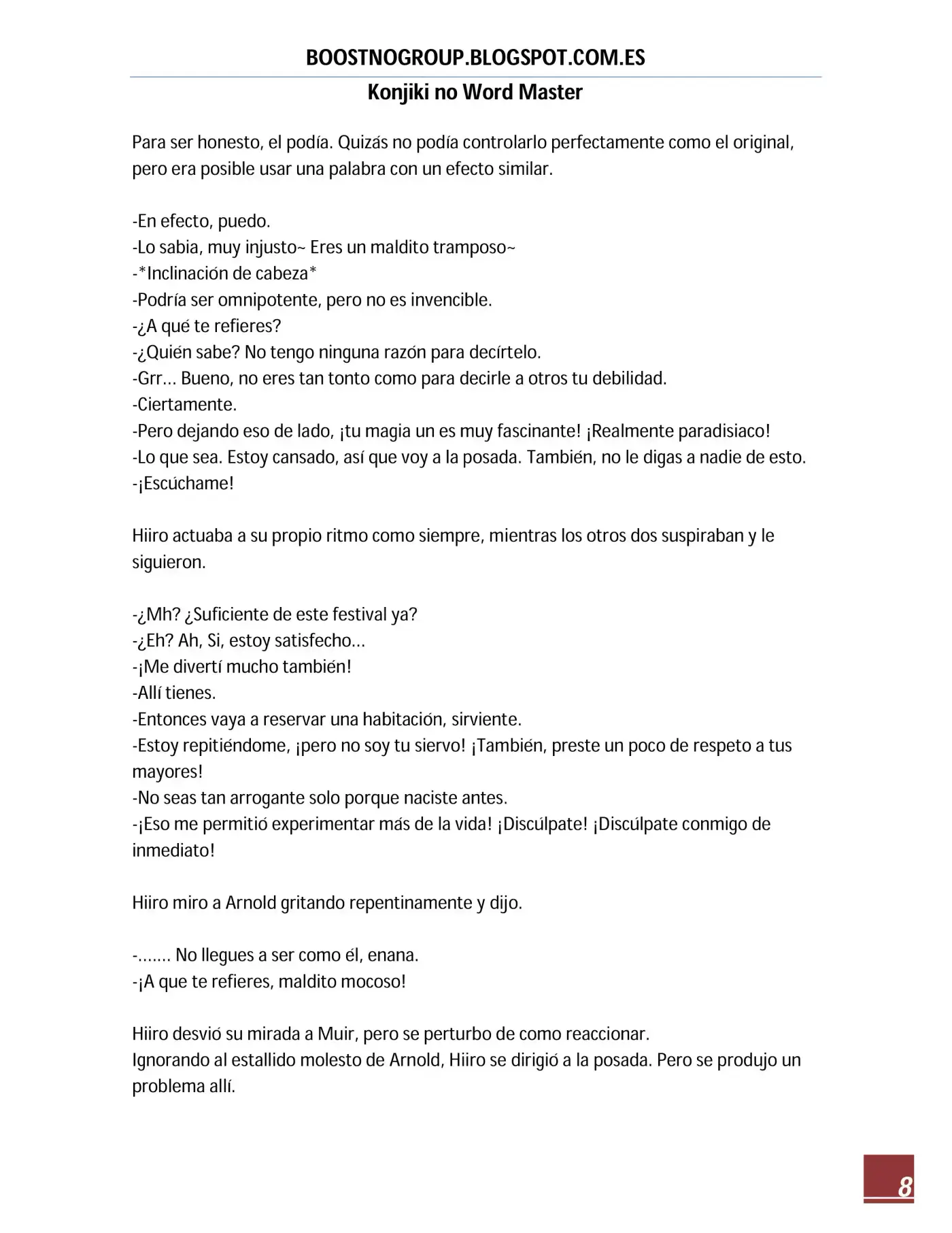 Konjiki No Word Master (novela) - Capítulo 16 - Página 9 - LectorTMOo