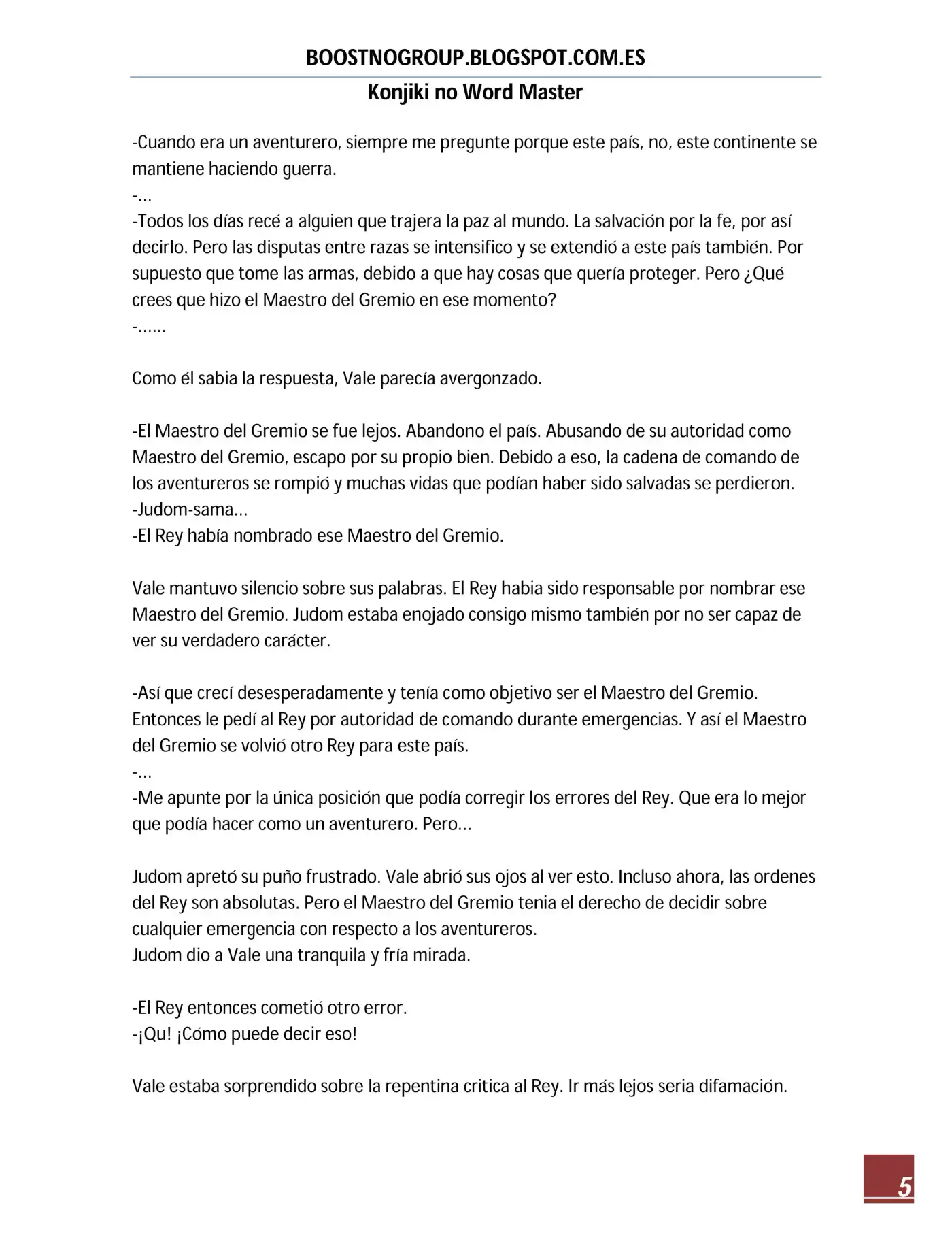 Konjiki No Word Master (novela) - Capítulo 17 - Página 6 - LectorTMOo