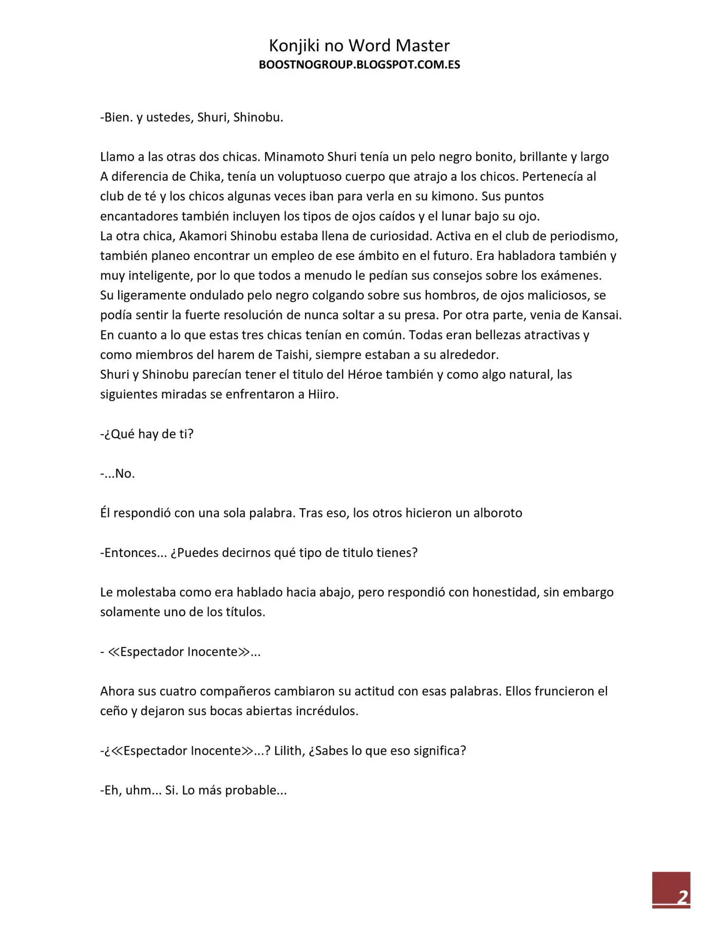 Konjiki No Word Master (novela) - Capítulo 2 - Página 3 - LectorTMOo