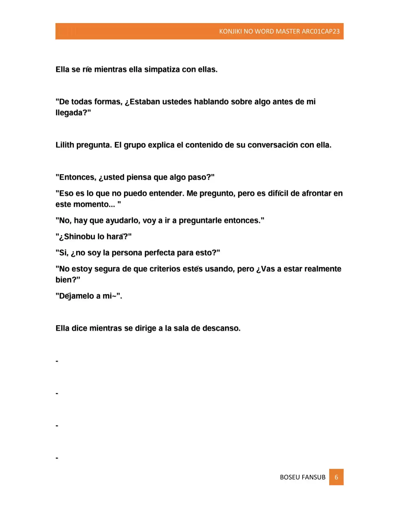 Konjiki No Word Master (novela) - Capítulo 23 - Página 6 - LectorTMOo