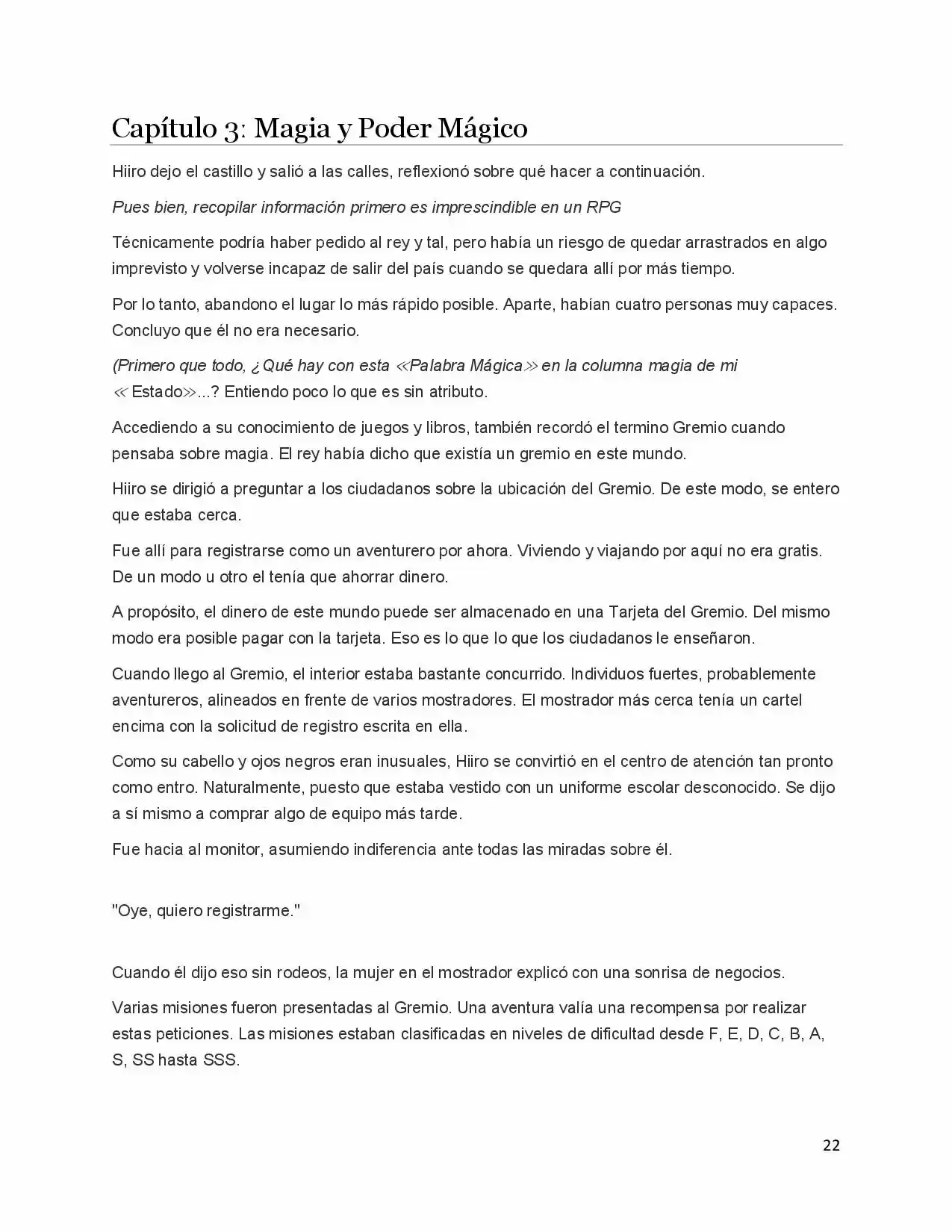 Konjiki No Word Master (novela) - Capítulo 3 - Página 1 - LectorTMOo