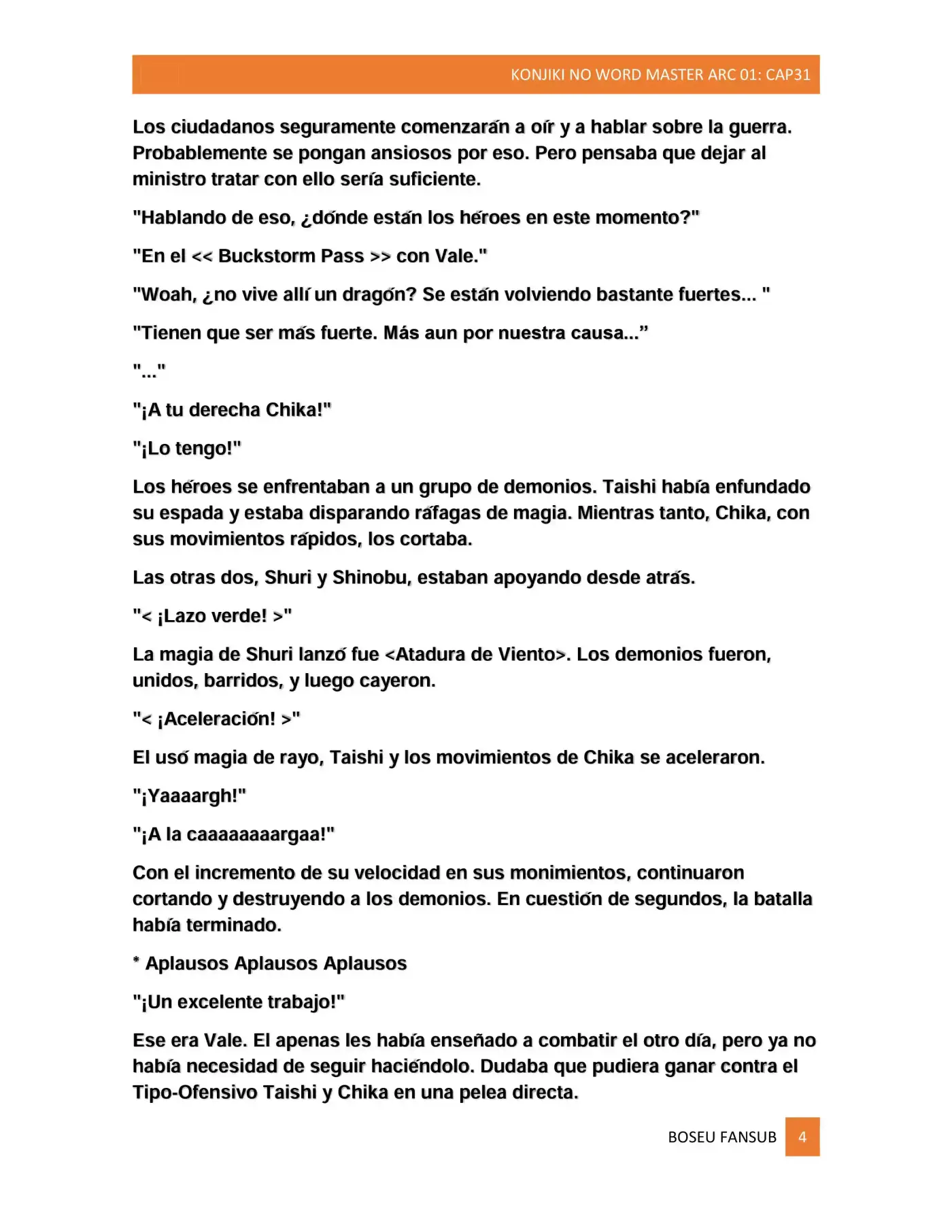 Konjiki No Word Master: Yuusha Yonin Ni Makikomareta Unique Cheat (novela) capítulo 31 página 4