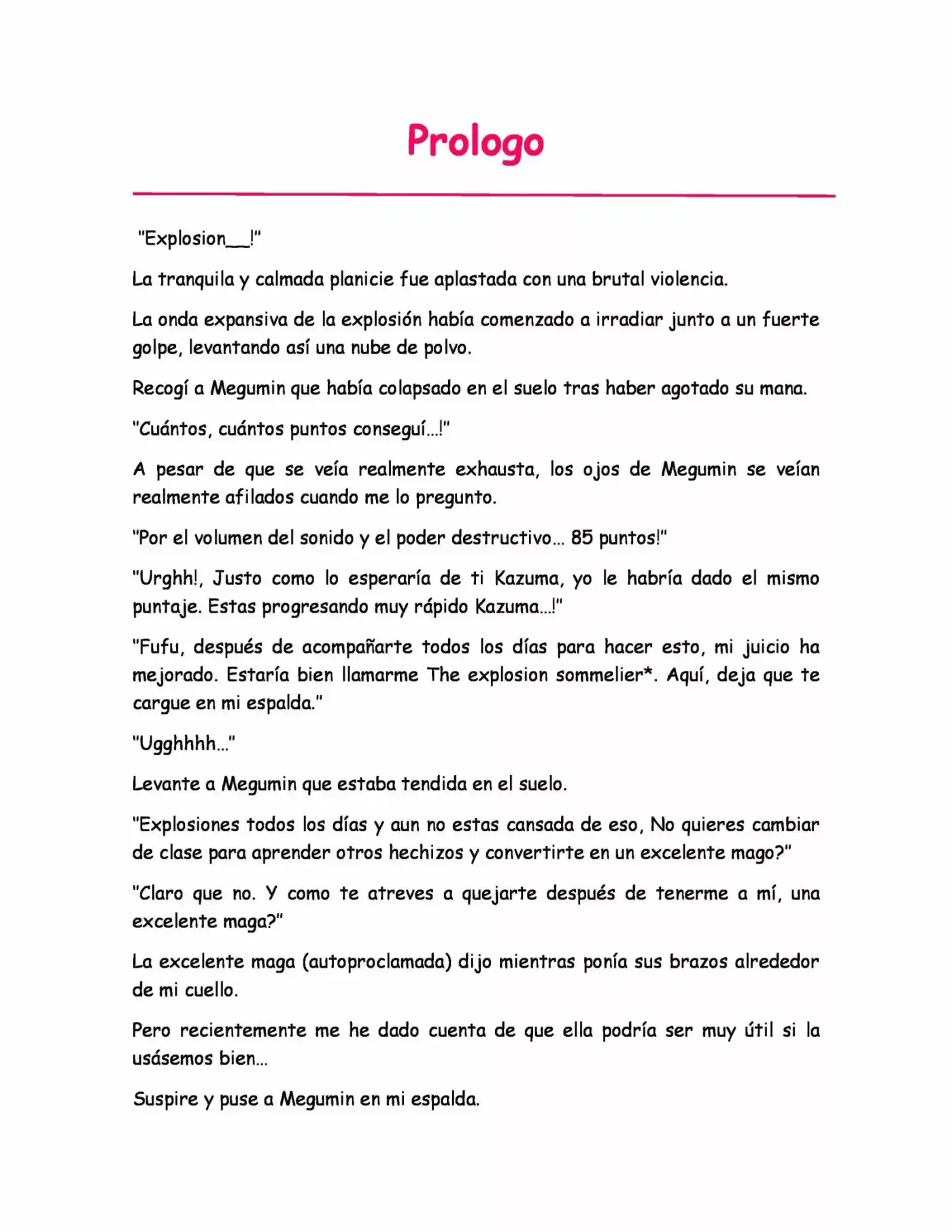 Kono Subarashii Sekai Ni Shukufuku Wo! (Novela) - Capítulo - Página 4 - LectorTMOo