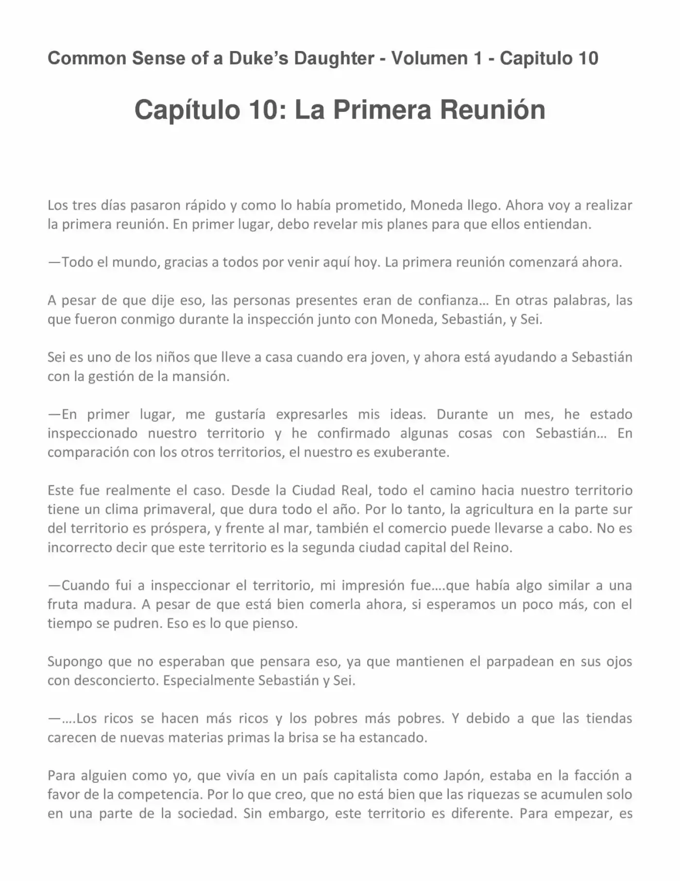 Koushaku Reijou No Tashinami" - Capítulo 10 - Página 1 - LectorTMOo