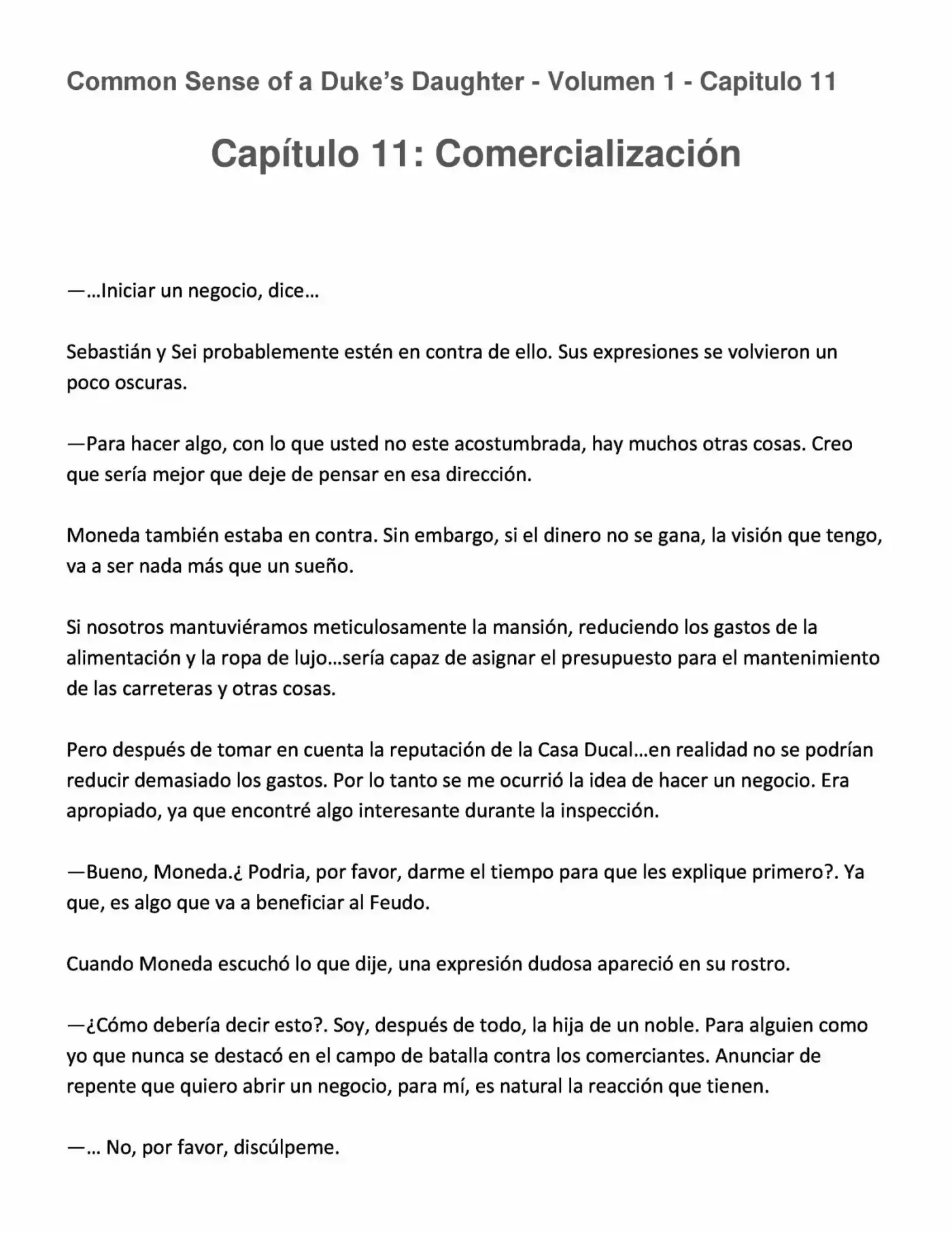 Koushaku Reijou No Tashinami" - Capítulo 11 - Página 1 - LectorTMOo