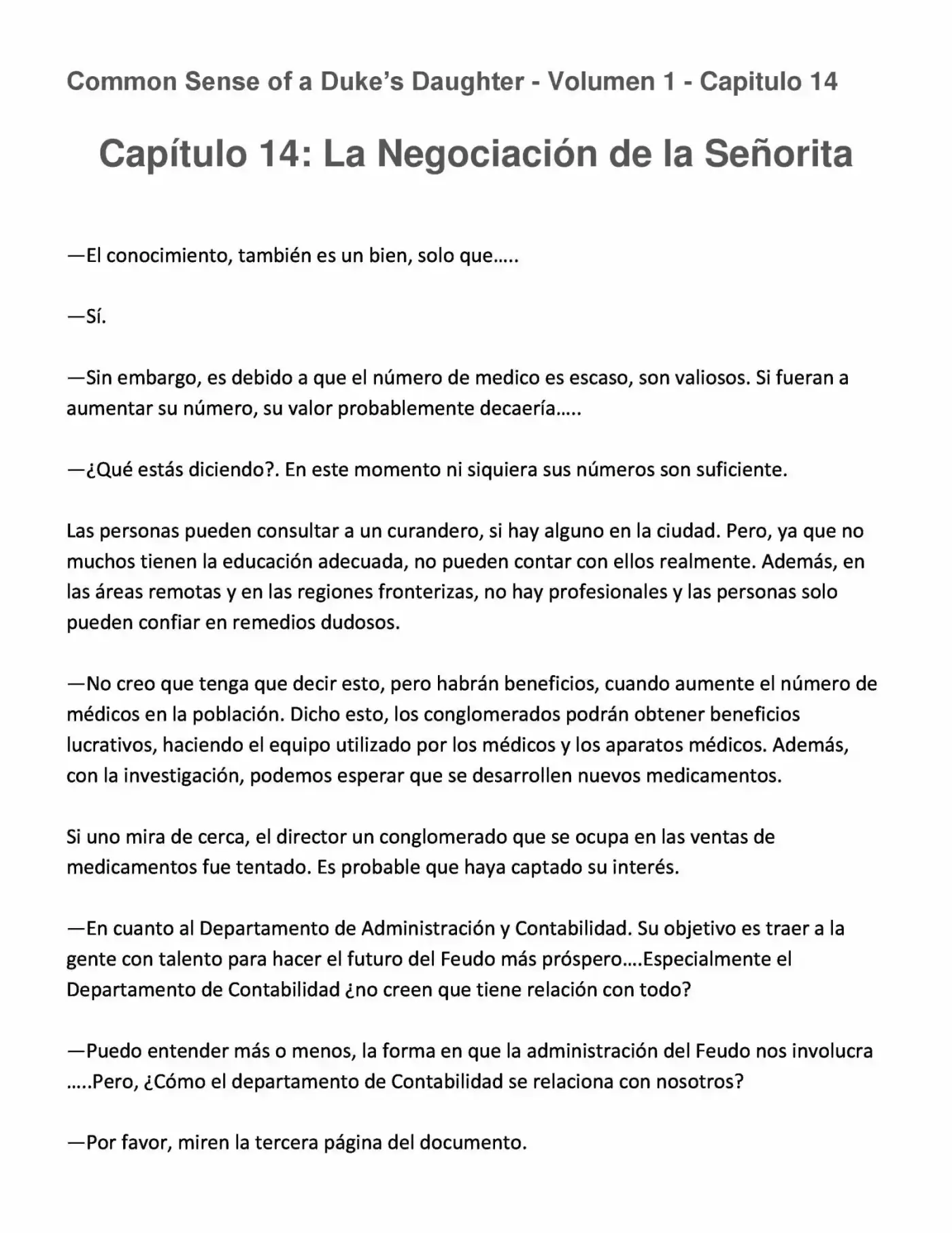 Koushaku Reijou No Tashinami" - Capítulo 14 - Página 1 - LectorTMOo