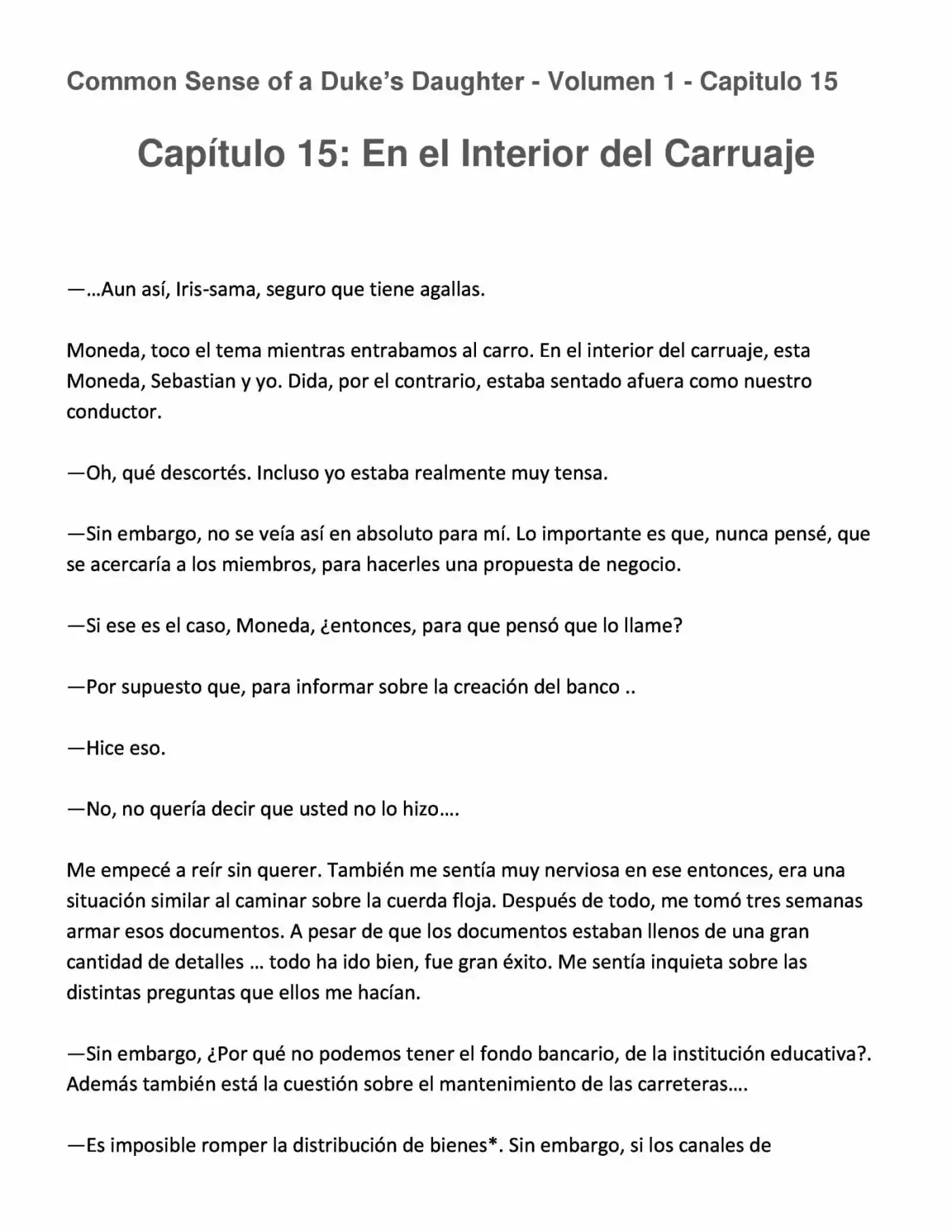 Koushaku Reijou No Tashinami" - Capítulo 15 - Página 1 - LectorTMOo