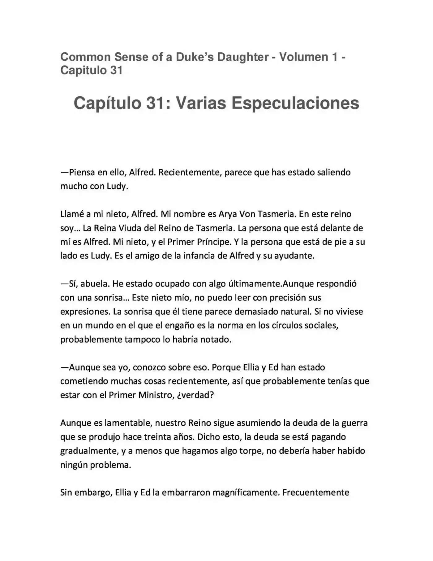 Koushaku Reijou No Tashinami" - Capítulo 31 - Página 1 - LectorTMOo