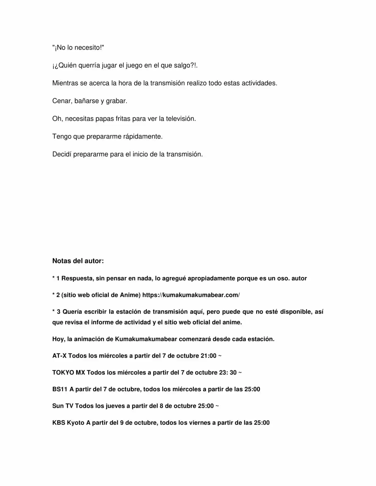Kuma Kuma Kuma Bear (Novela) - Capítulo 306.50 - Página 6 - LectorTMOo