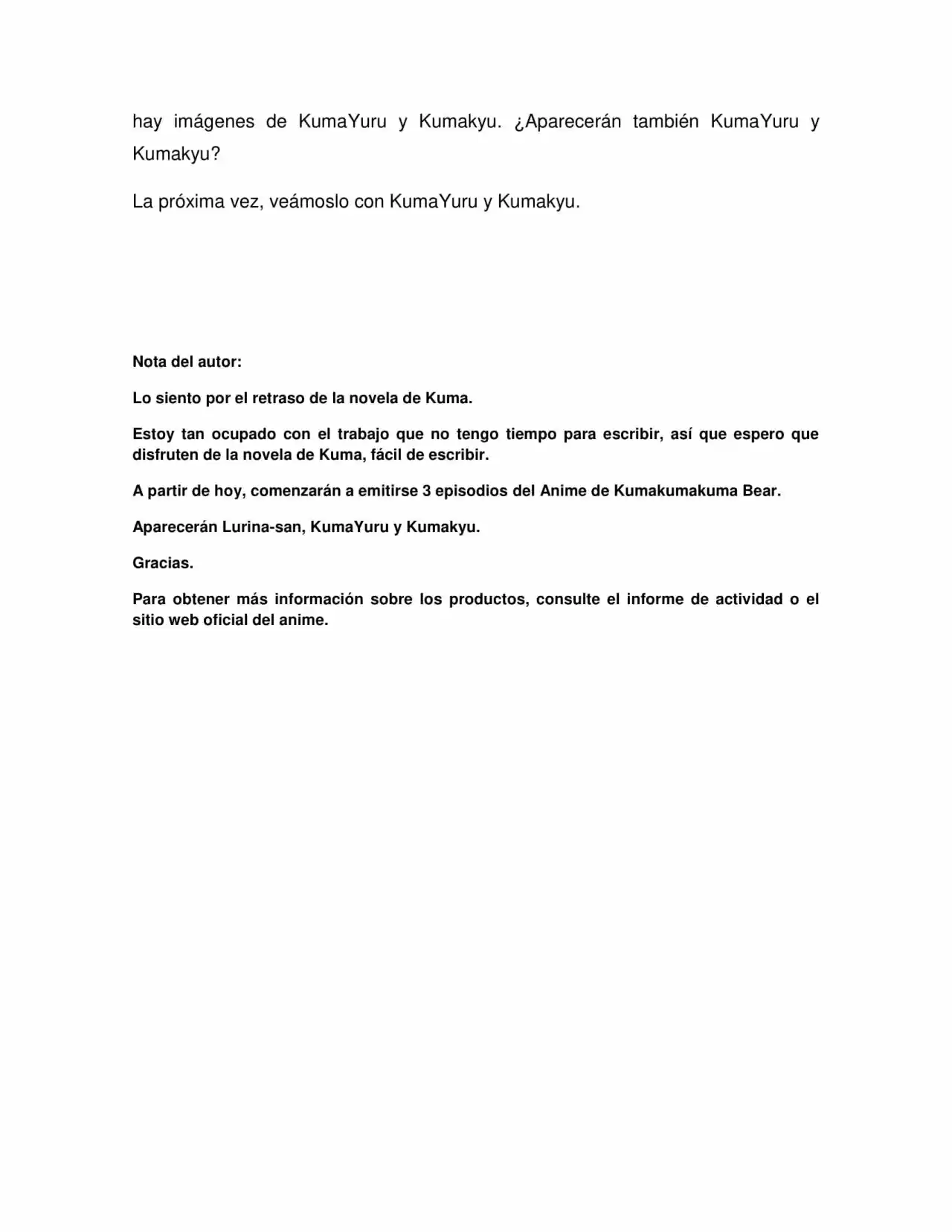 Kuma Kuma Kuma Bear (Novela) - Capítulo 306.70 - Página 8 - LectorTMOo