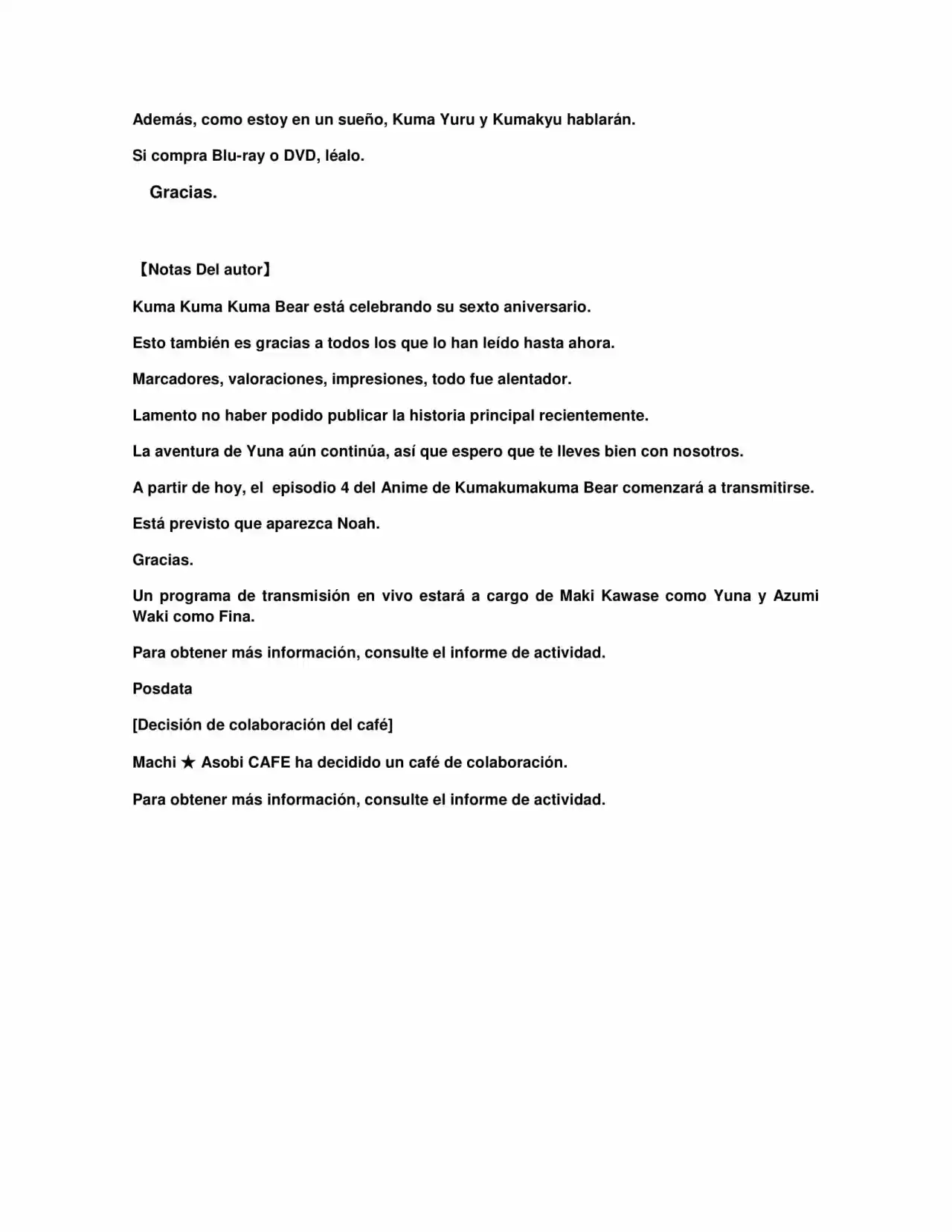 Kuma Kuma Kuma Bear (Novela) - Capítulo 306.80 - Página 7 - LectorTMOo