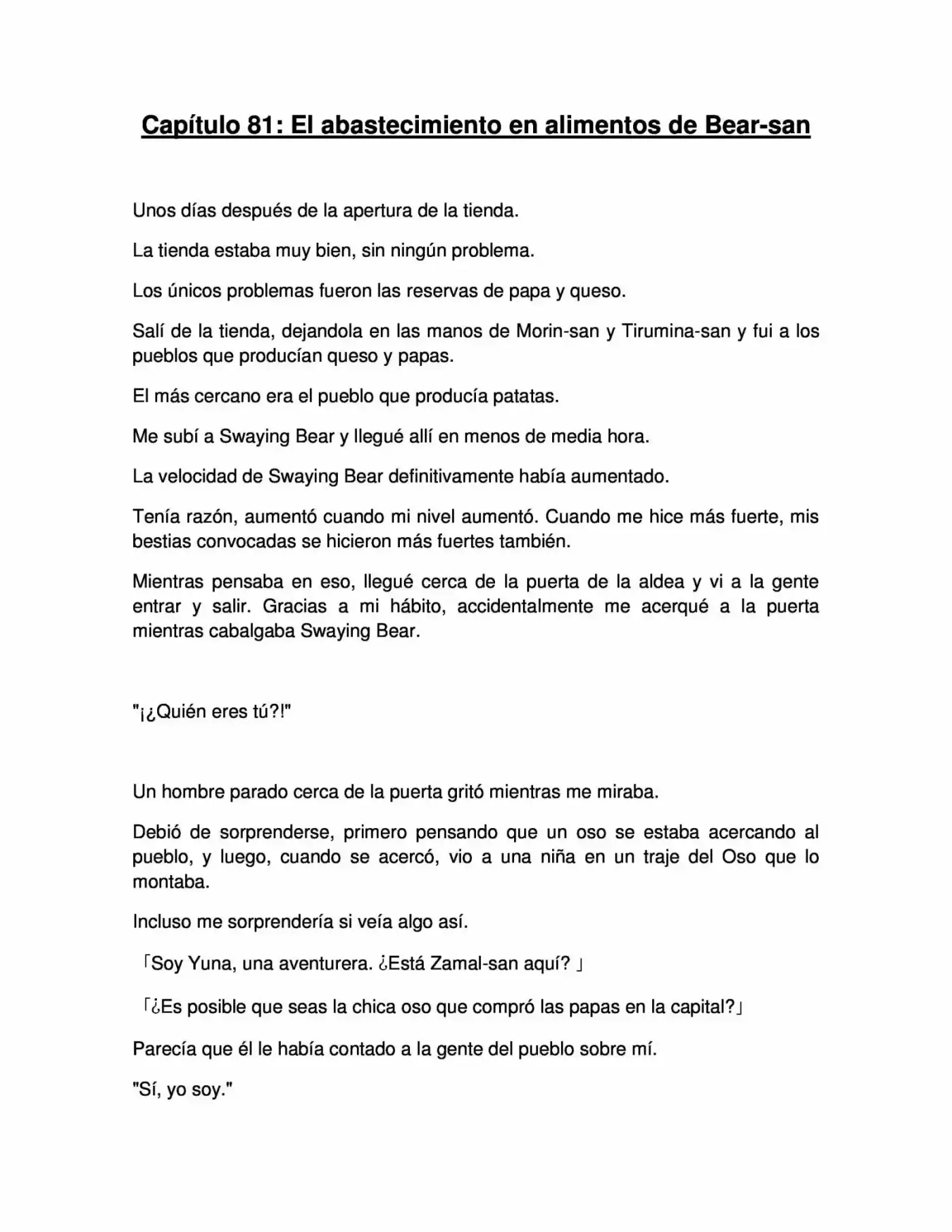 Kuma Kuma Kuma Bear (Novela) - Capítulo 81 - Página 1 - LectorTMOo