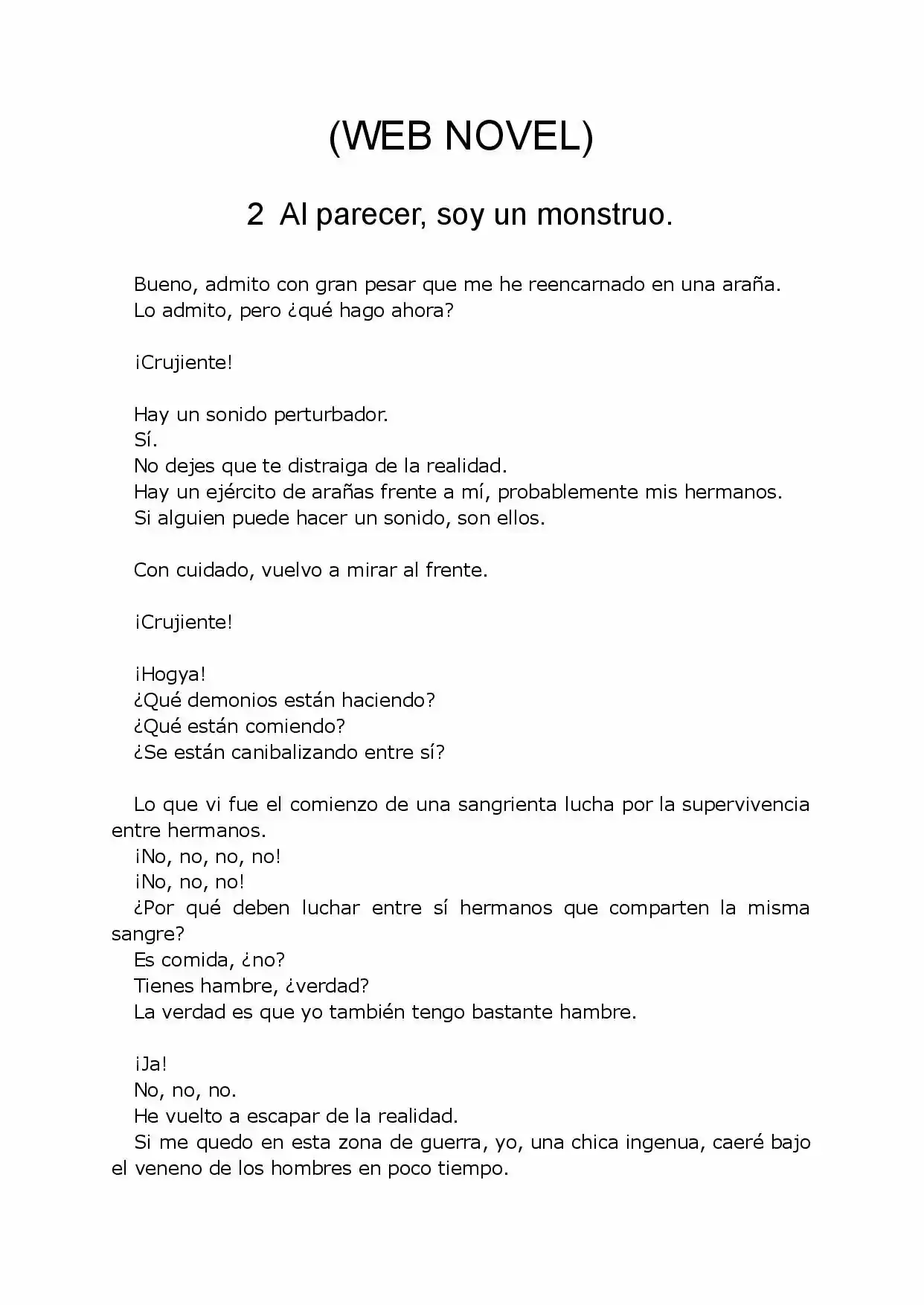 Kumo Desu Ga, Nani Ka? (WEB NOVEL) (Novela) - Capítulo 2 - Página 1 - LectorTMOo