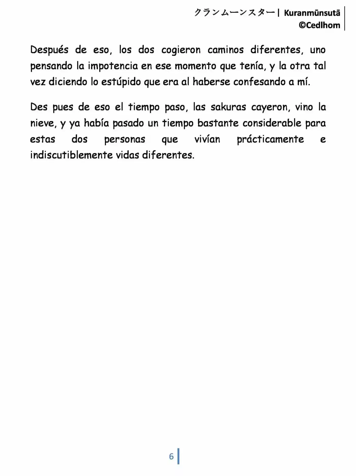 Kuranmūnsutā (Novela) - Capítulo 1 - Página 6 - LectorTMOo