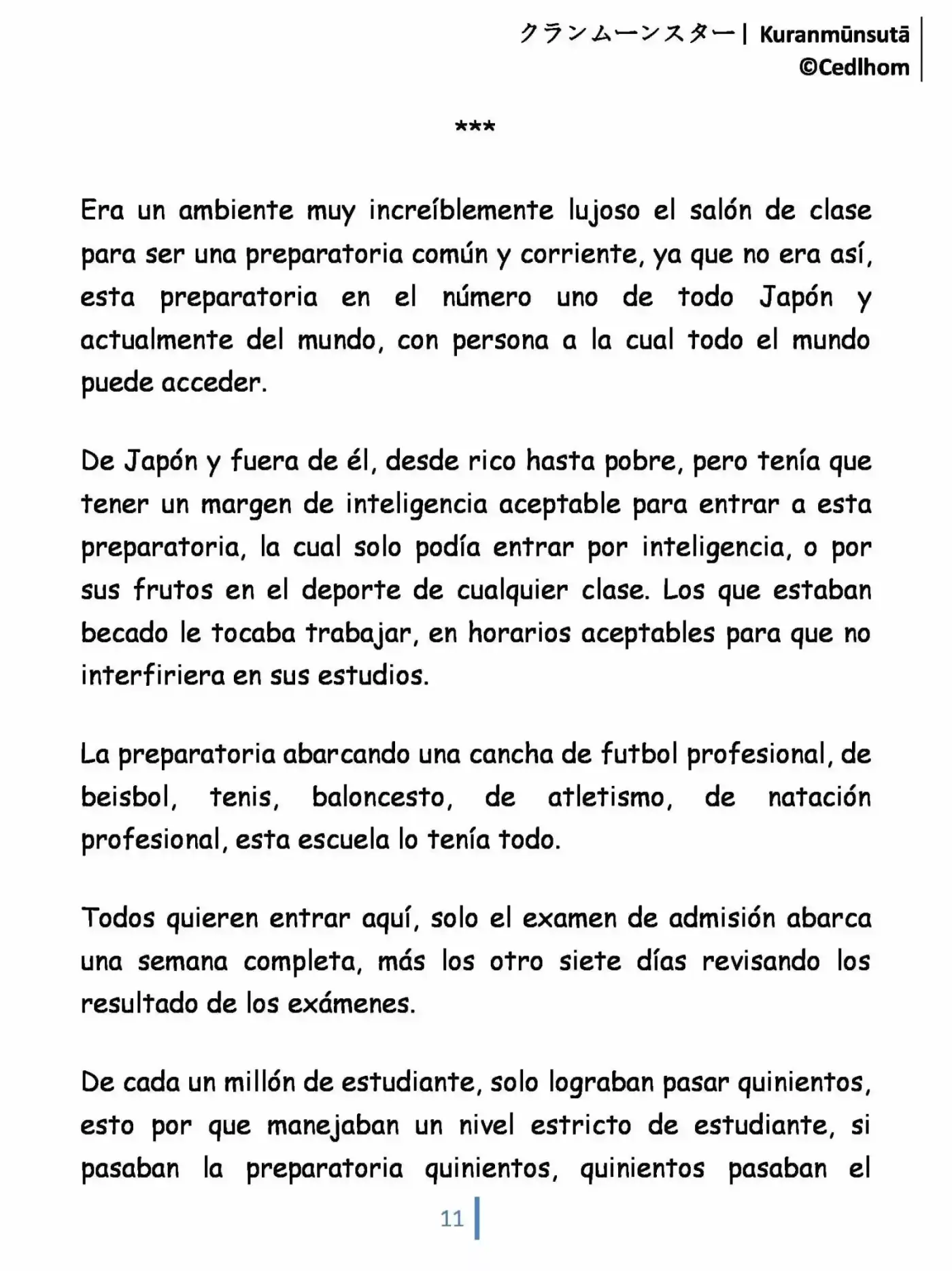 Kuranmūnsutā (Novela) - Capítulo 1 - Página 11 - LectorTMOo