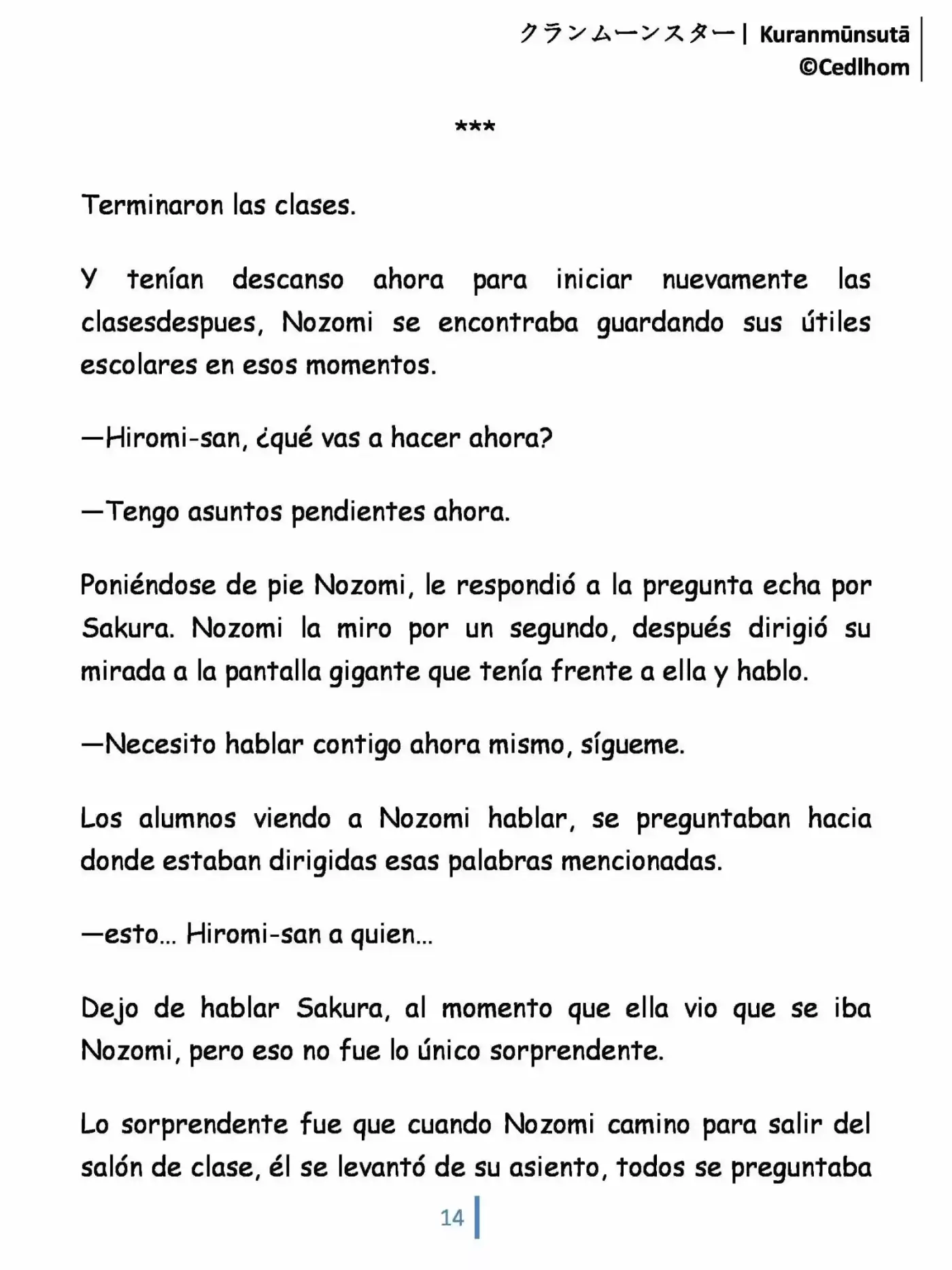 Kuranmūnsutā (Novela) - Capítulo 1 - Página 14 - LectorTMOo