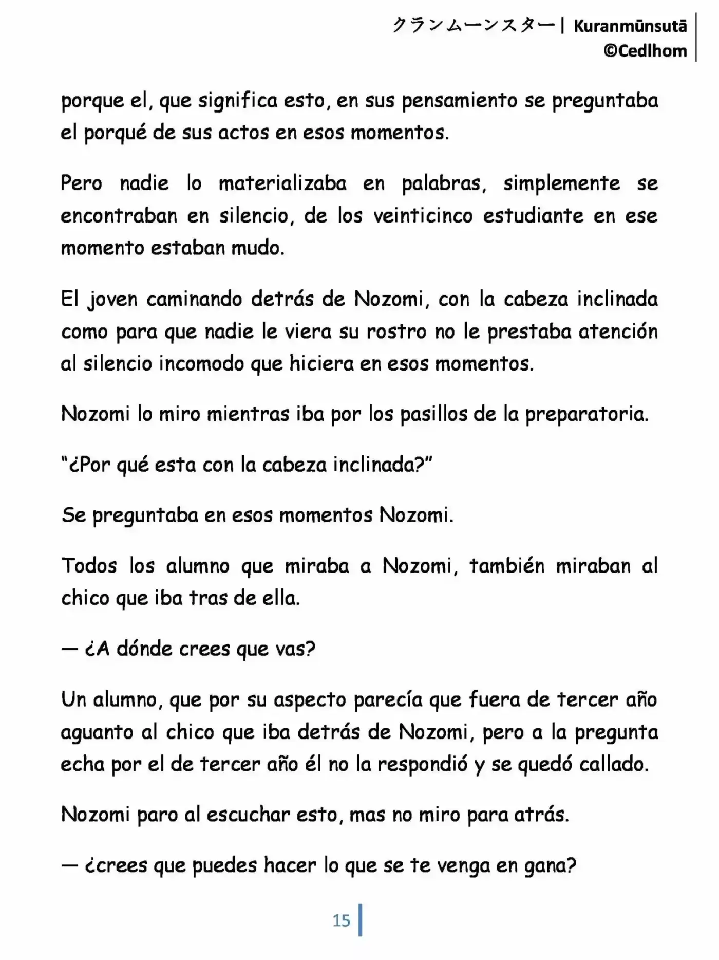Kuranmūnsutā (Novela) - Capítulo 1 - Página 15 - LectorTMOo