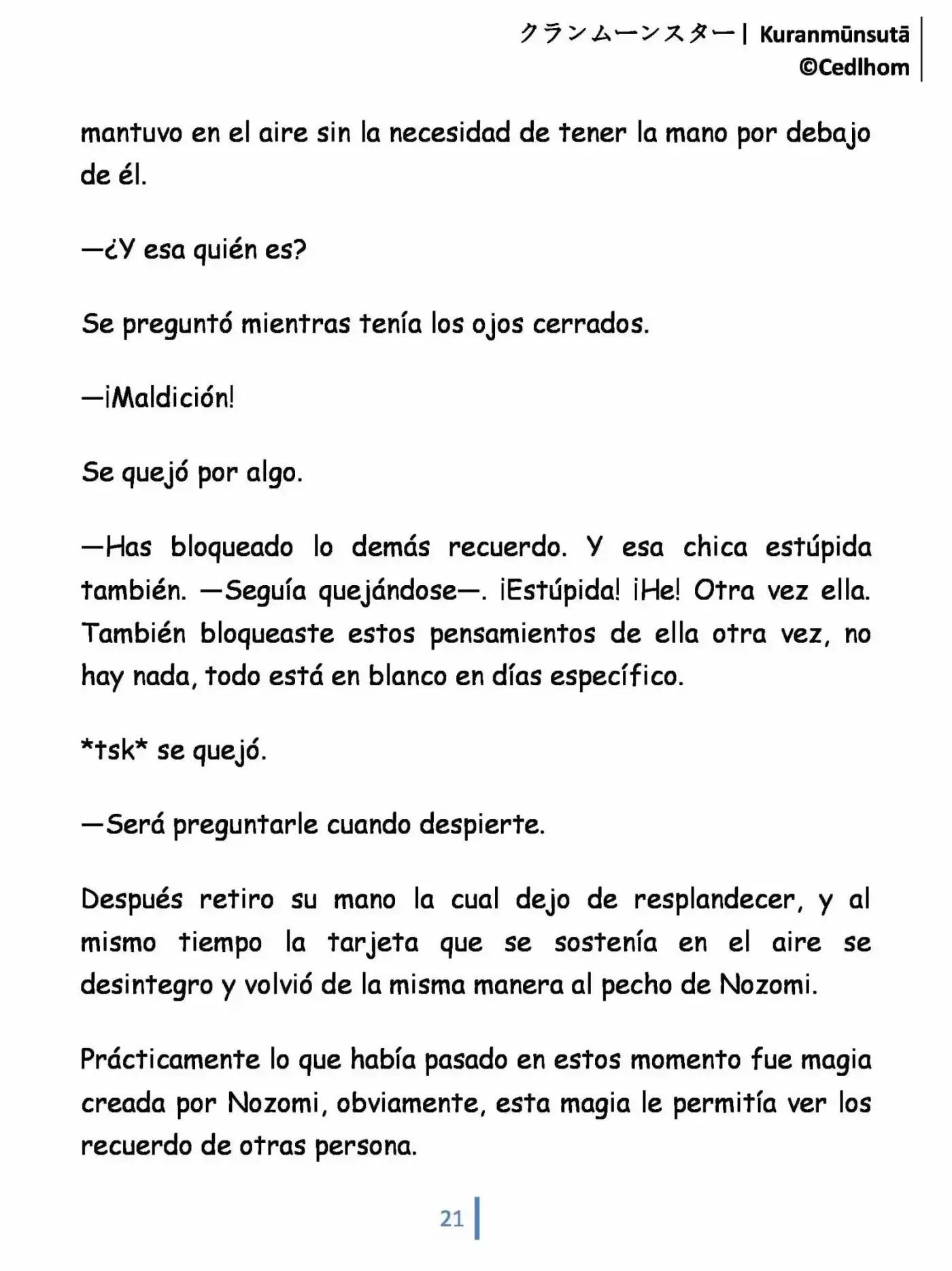 Kuranmūnsutā (Novela) - Capítulo 1 - Página 21 - LectorTMOo