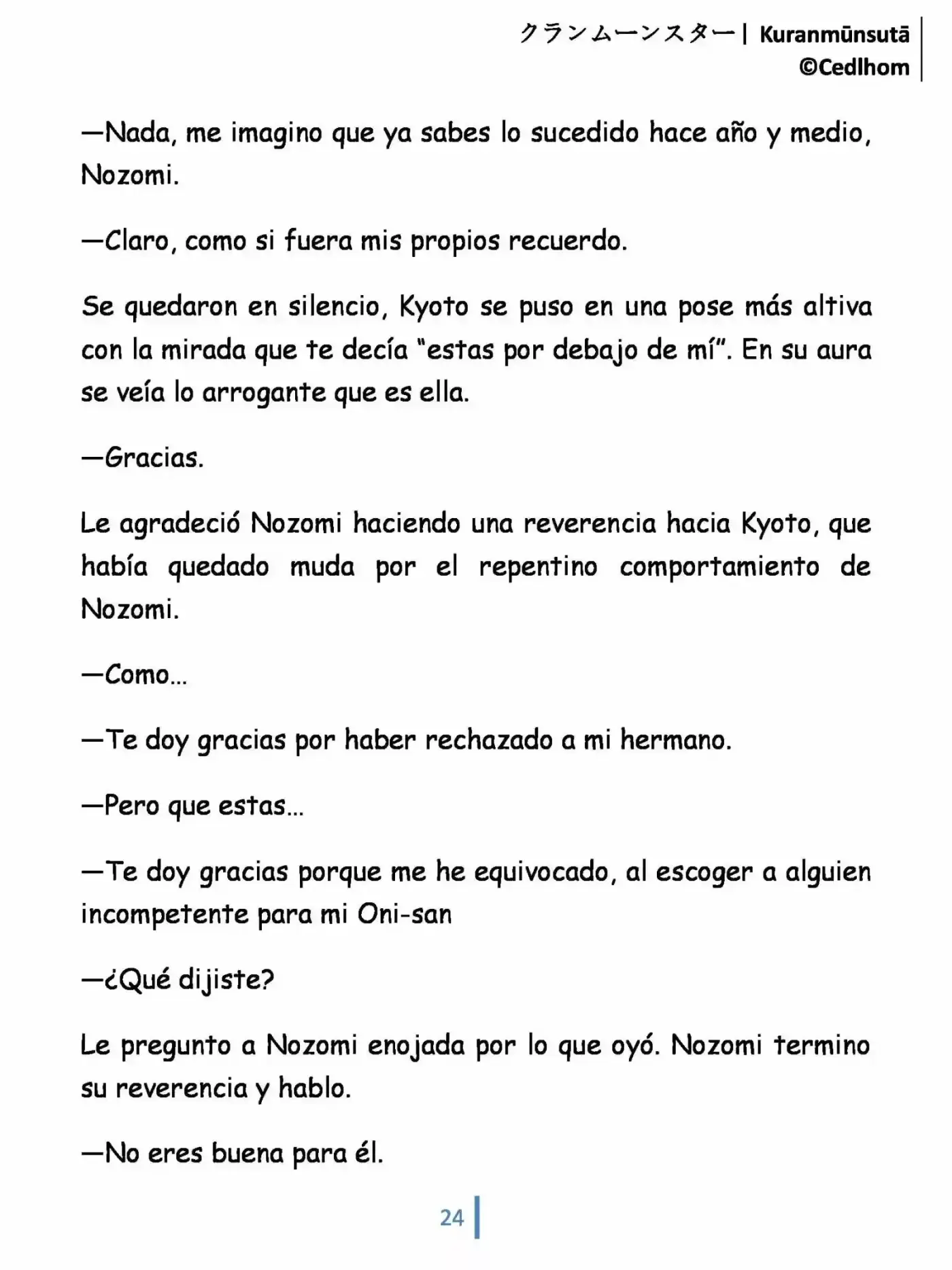 Kuranmūnsutā (Novela) - Capítulo 1 - Página 24 - LectorTMOo