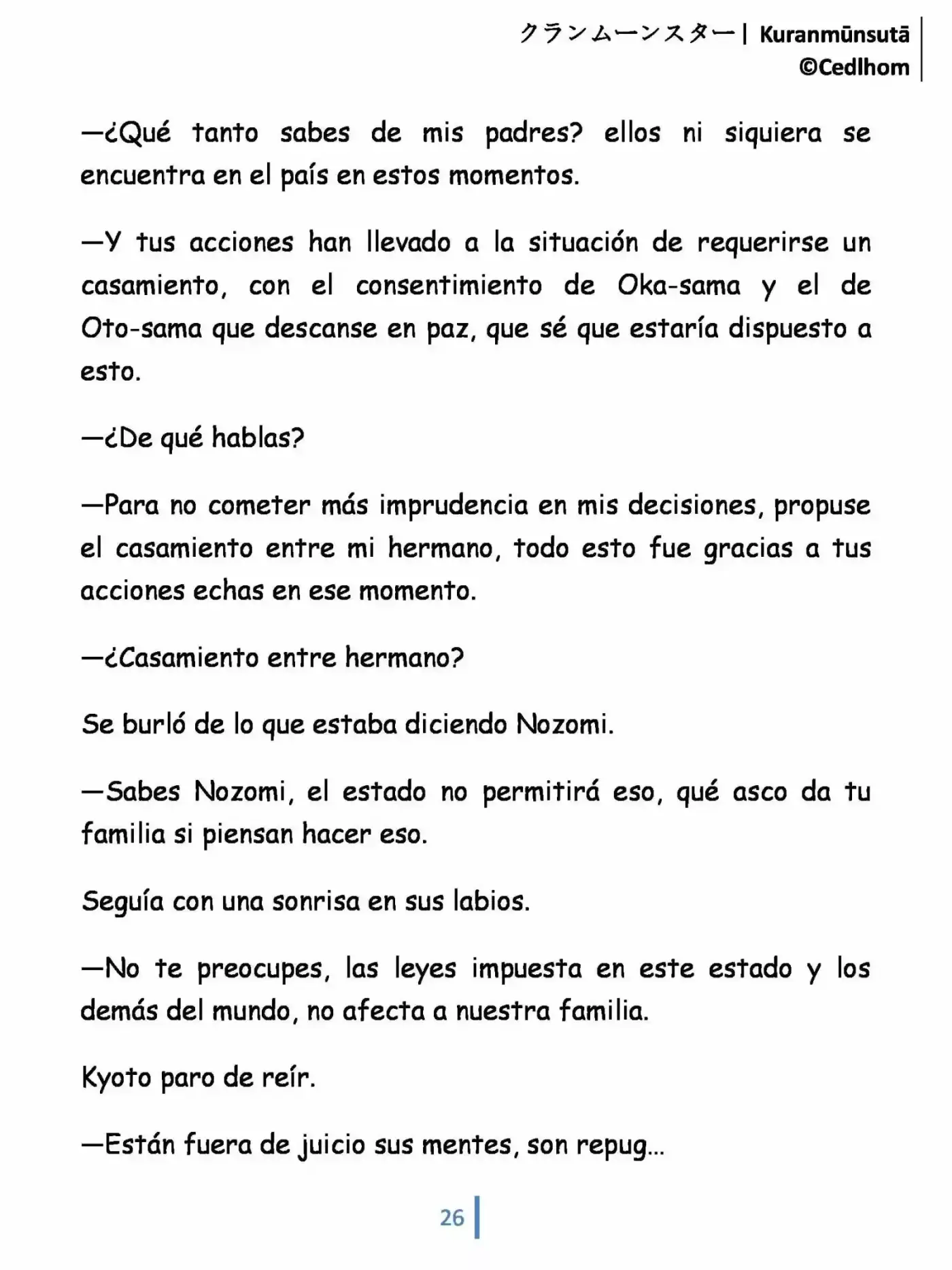 Kuranmūnsutā (Novela) - Capítulo 1 - Página 26 - LectorTMOo