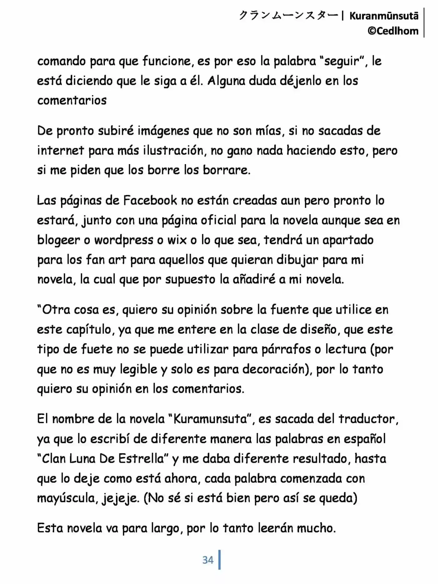 Kuranmūnsutā (Novela) - Capítulo 1 - Página 34 - LectorTMOo