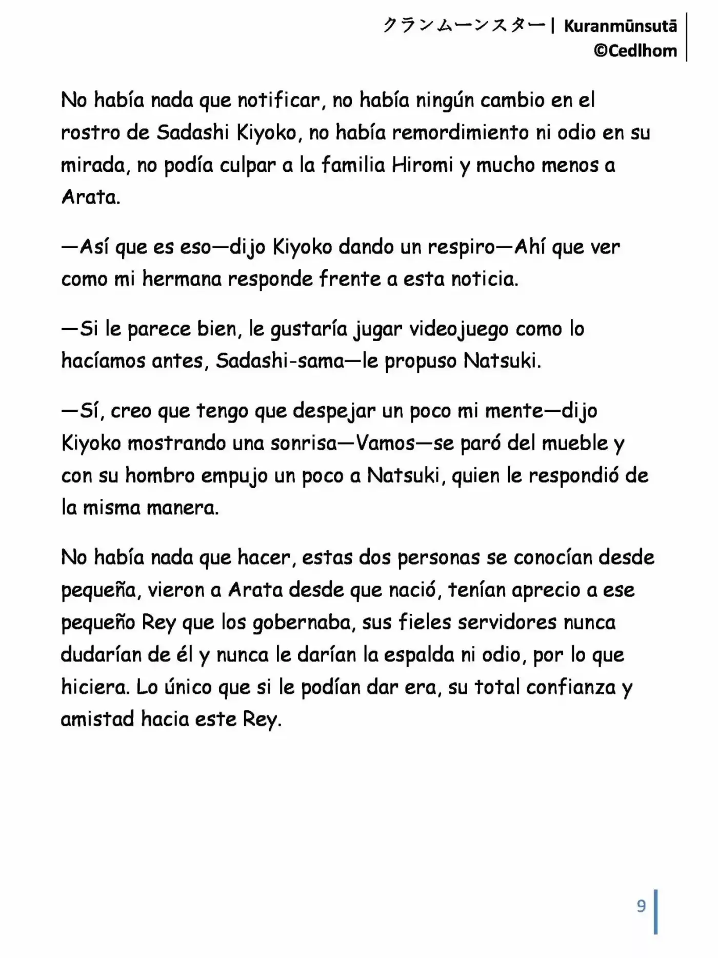 Kuranmūnsutā (Novela) - Capítulo 10 - Página 9 - LectorTMOo