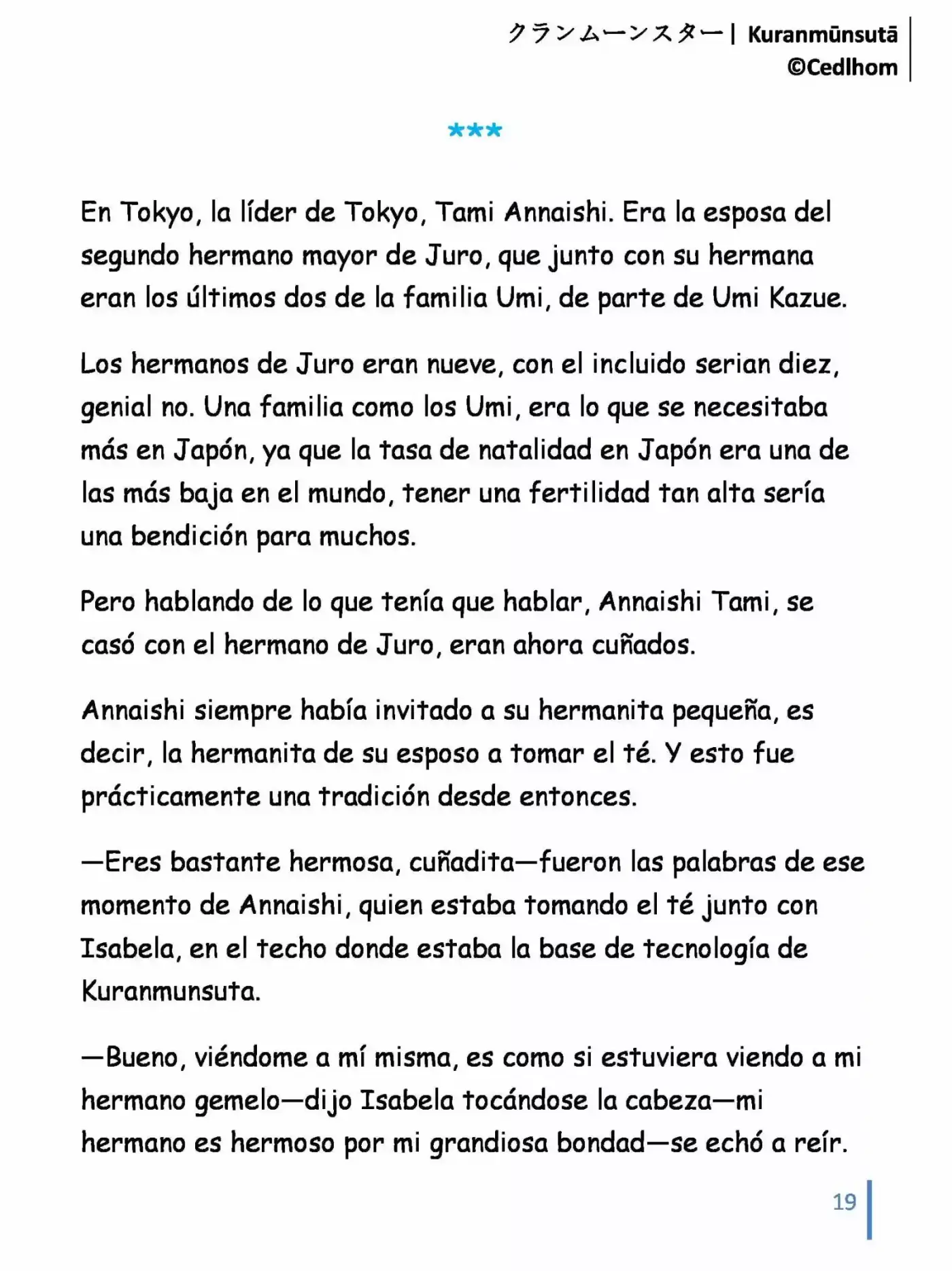 Kuranmūnsutā (Novela) - Capítulo 10 - Página 19 - LectorTMOo