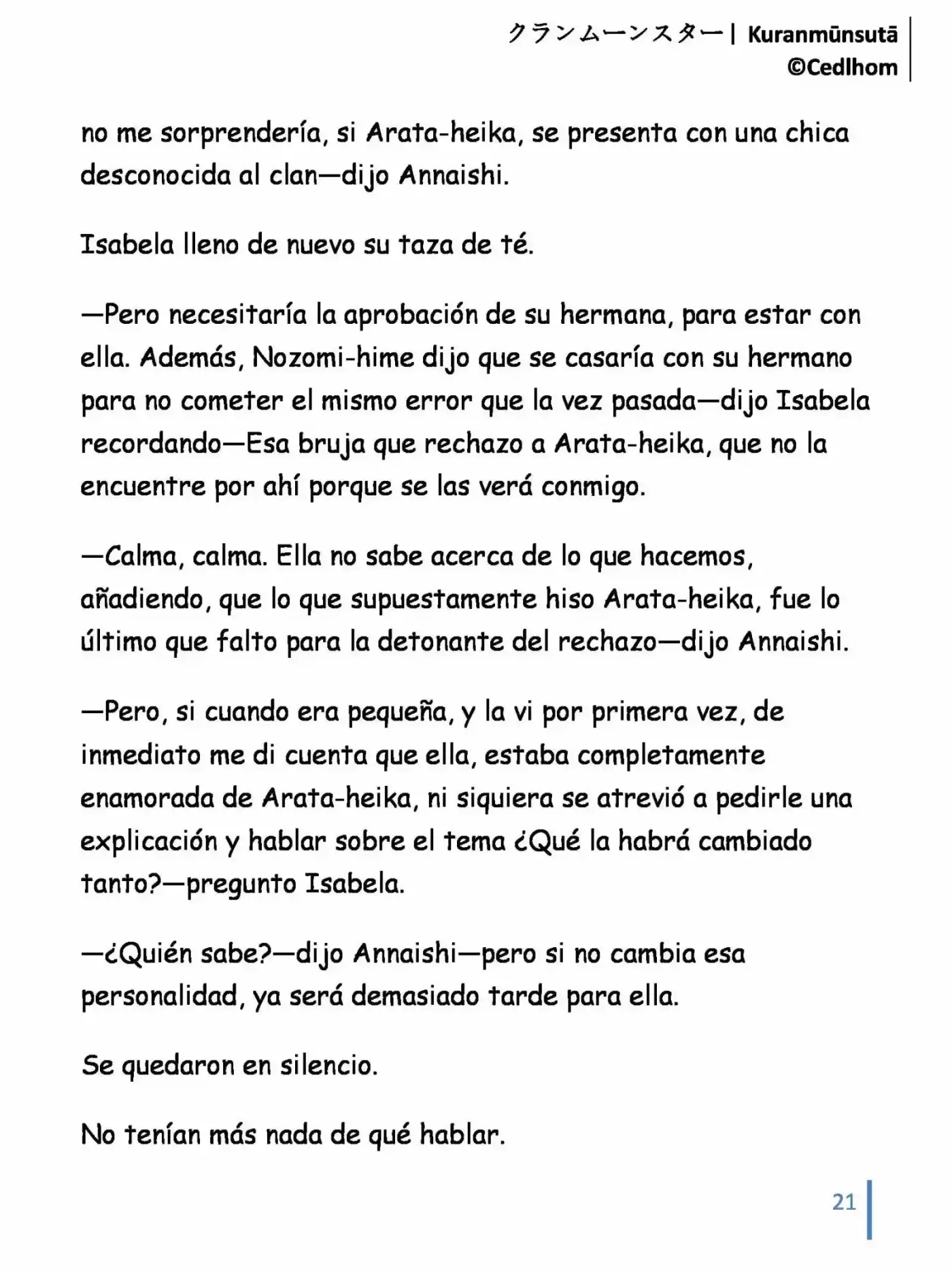 Kuranmūnsutā (Novela) - Capítulo 10 - Página 21 - LectorTMOo