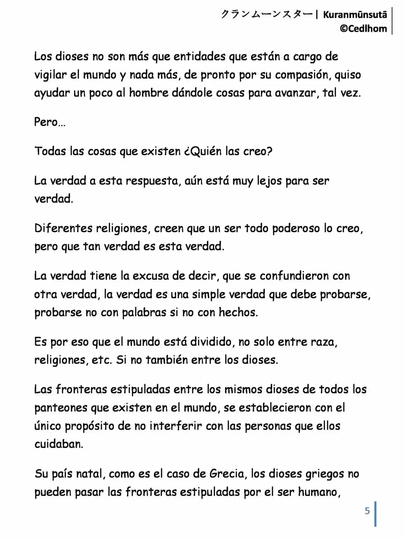Kuranmūnsutā (Novela) - Capítulo 11 - Página 5 - LectorTMOo
