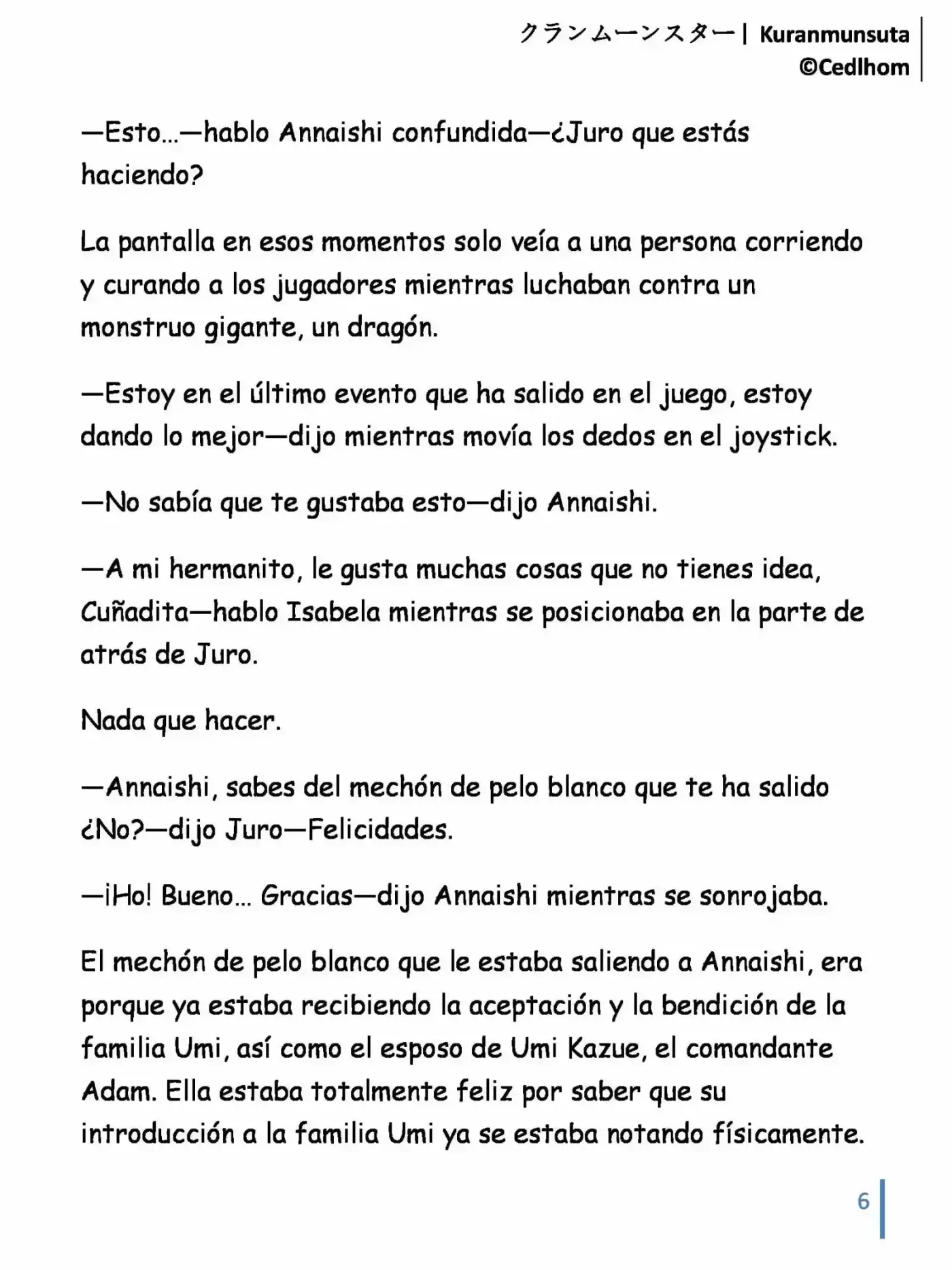 Kuranmūnsutā (Novela) - Capítulo 12 - Página 6 - LectorTMOo
