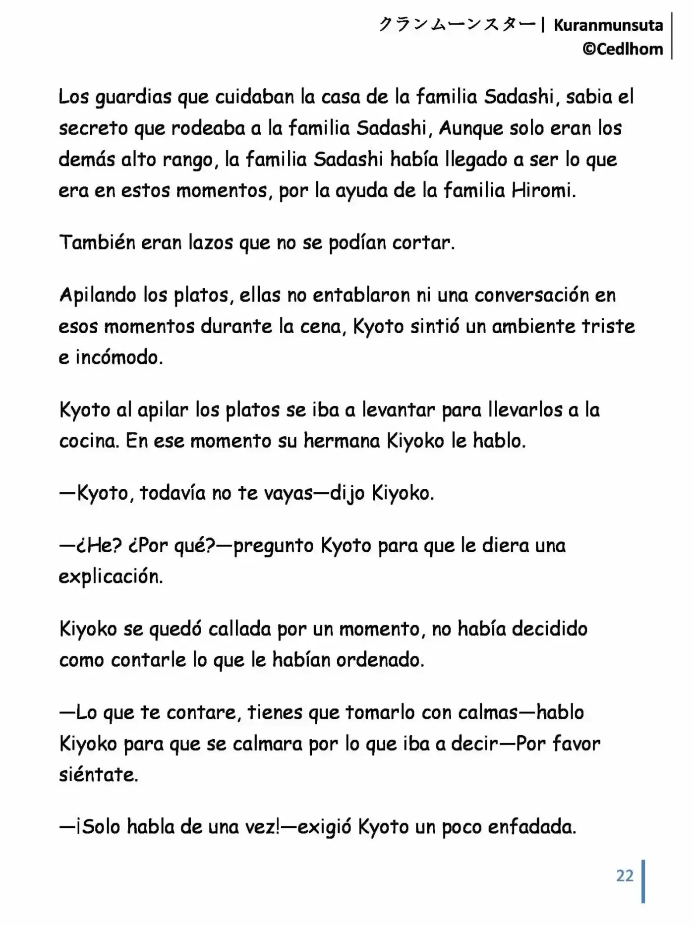 Kuranmūnsutā (Novela) - Capítulo 12 - Página 22 - LectorTMOo