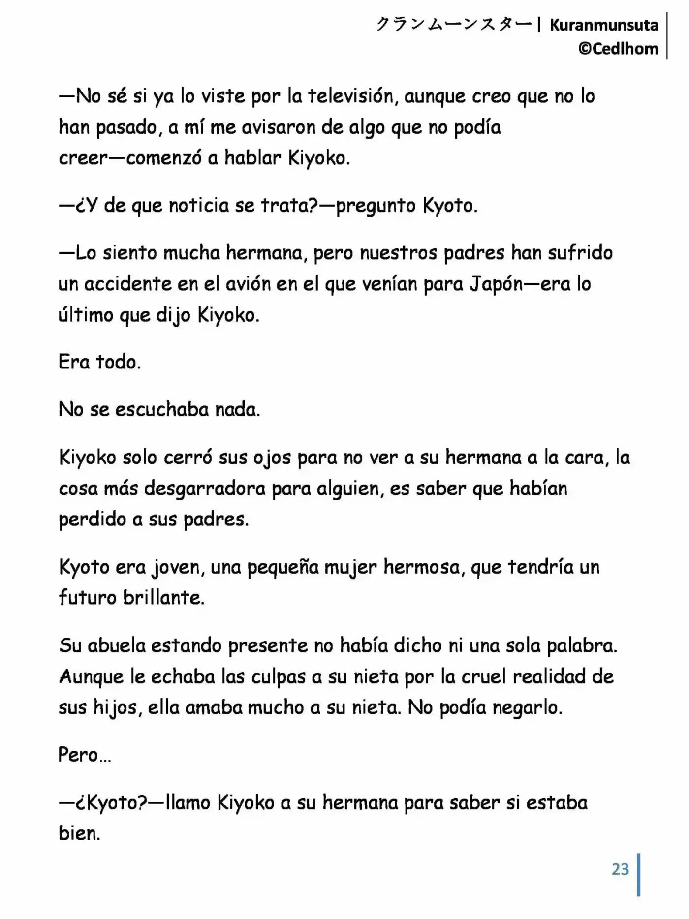 Kuranmūnsutā (Novela) - Capítulo 12 - Página 23 - LectorTMOo