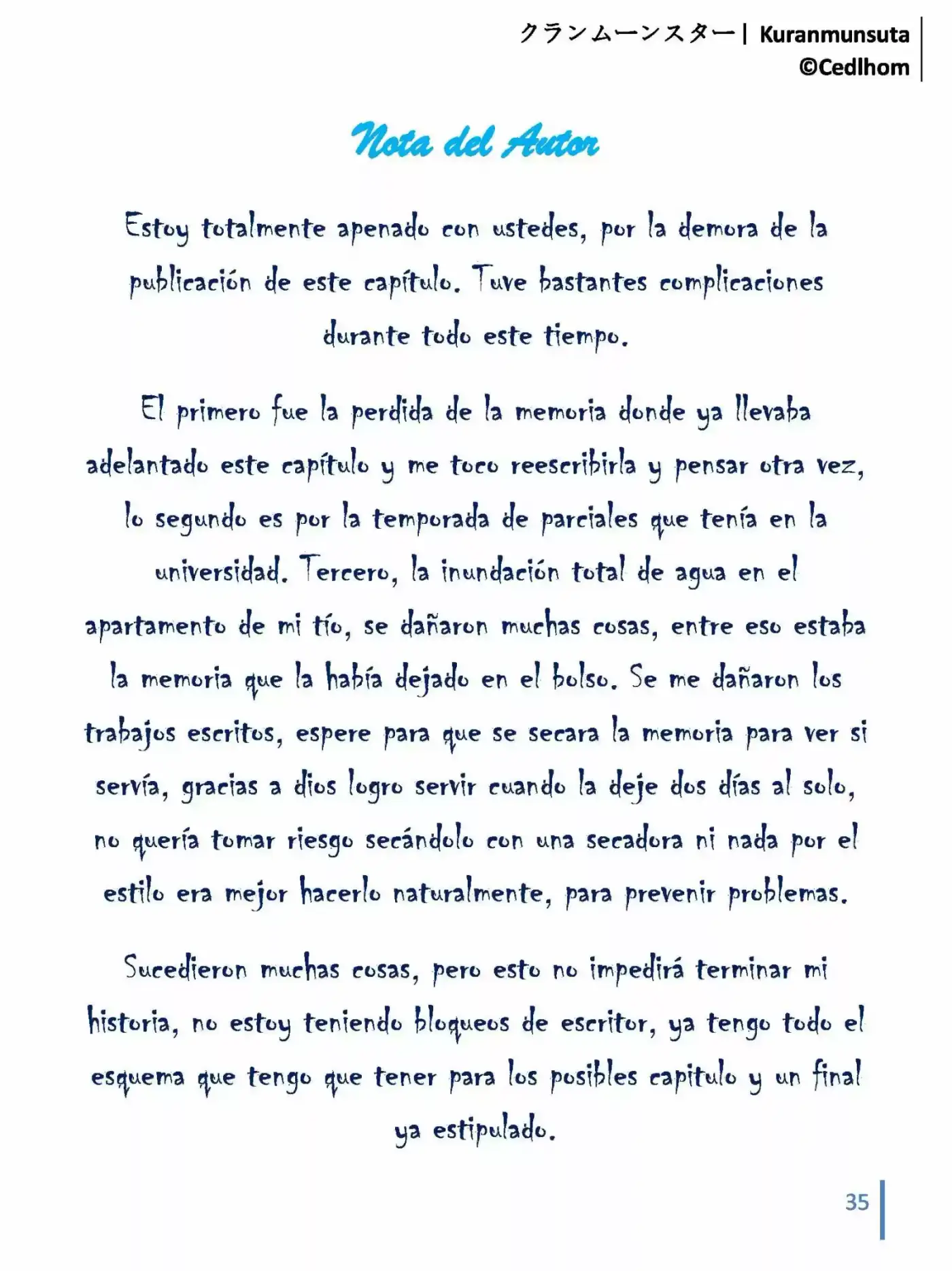 Kuranmūnsutā (Novela) - Capítulo 12 - Página 35 - LectorTMOo