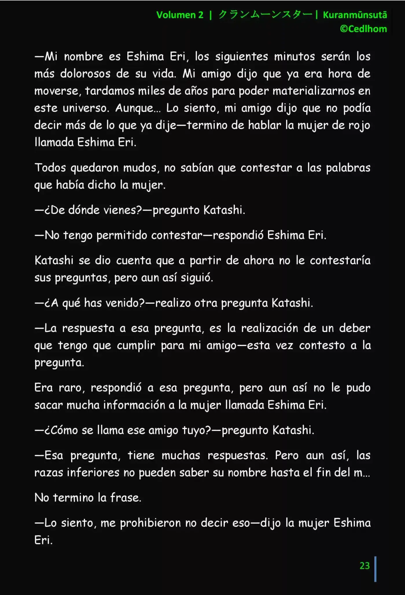 Kuranmūnsutā (Novela) - Capítulo 13 - Página 23 - LectorTMOo