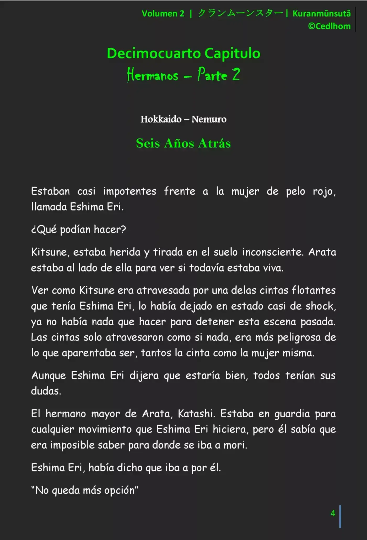Kuranmūnsutā (Novela) - Capítulo 14 - Página 4 - LectorTMOo
