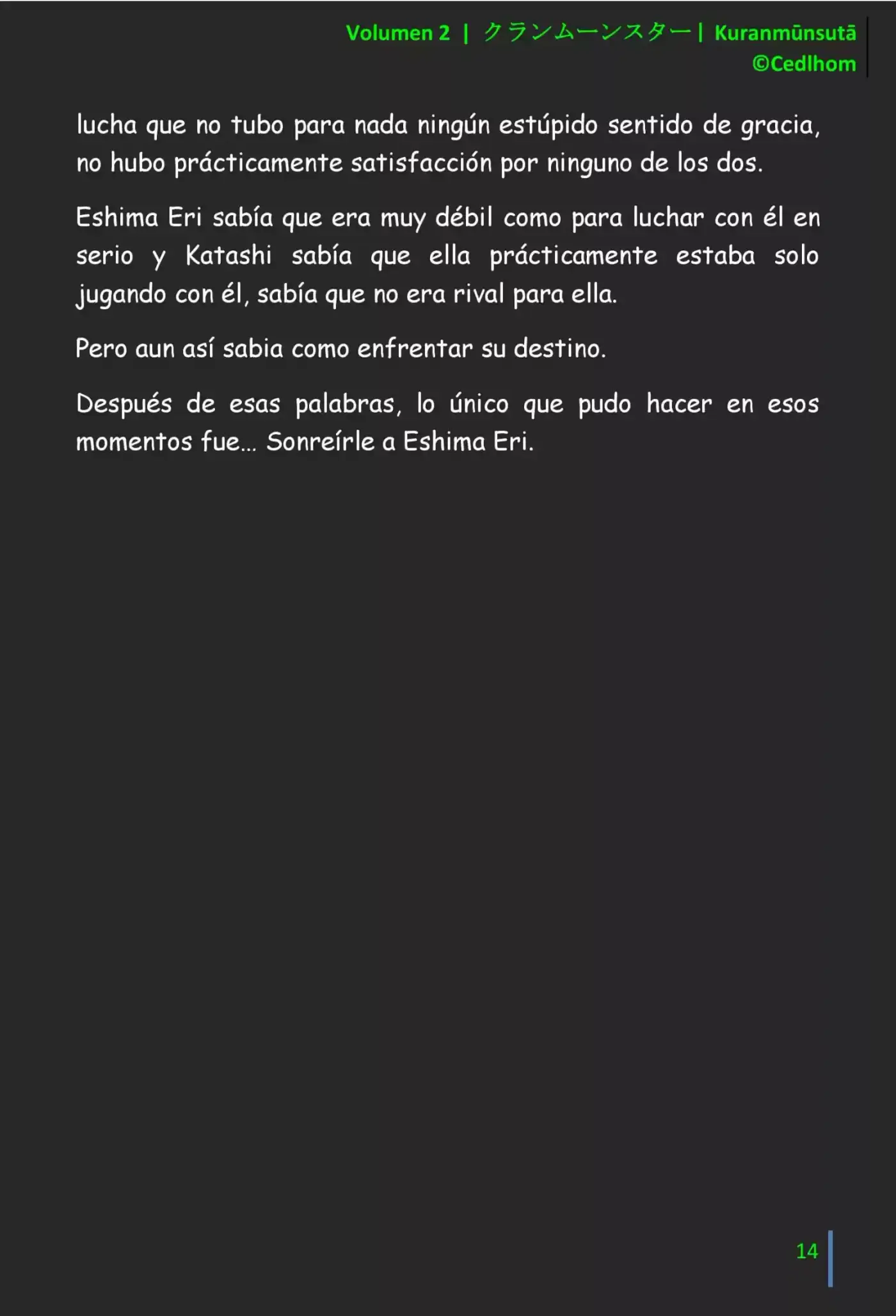 Kuranmūnsutā (Novela) - Capítulo 14 - Página 14 - LectorTMOo