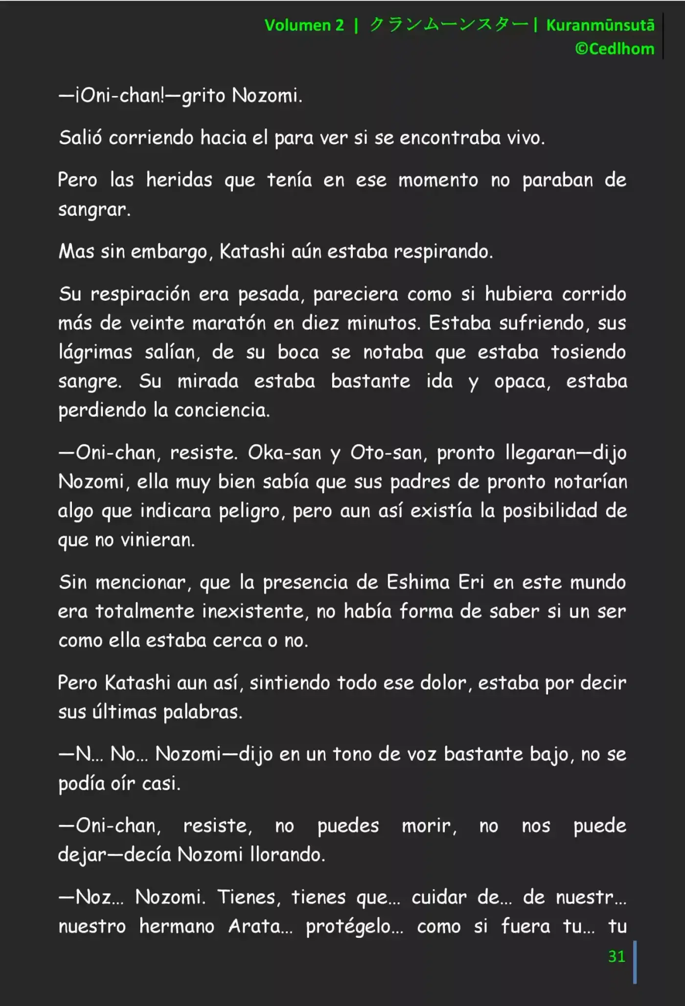 Kuranmūnsutā (Novela) - Capítulo 14 - Página 31 - LectorTMOo